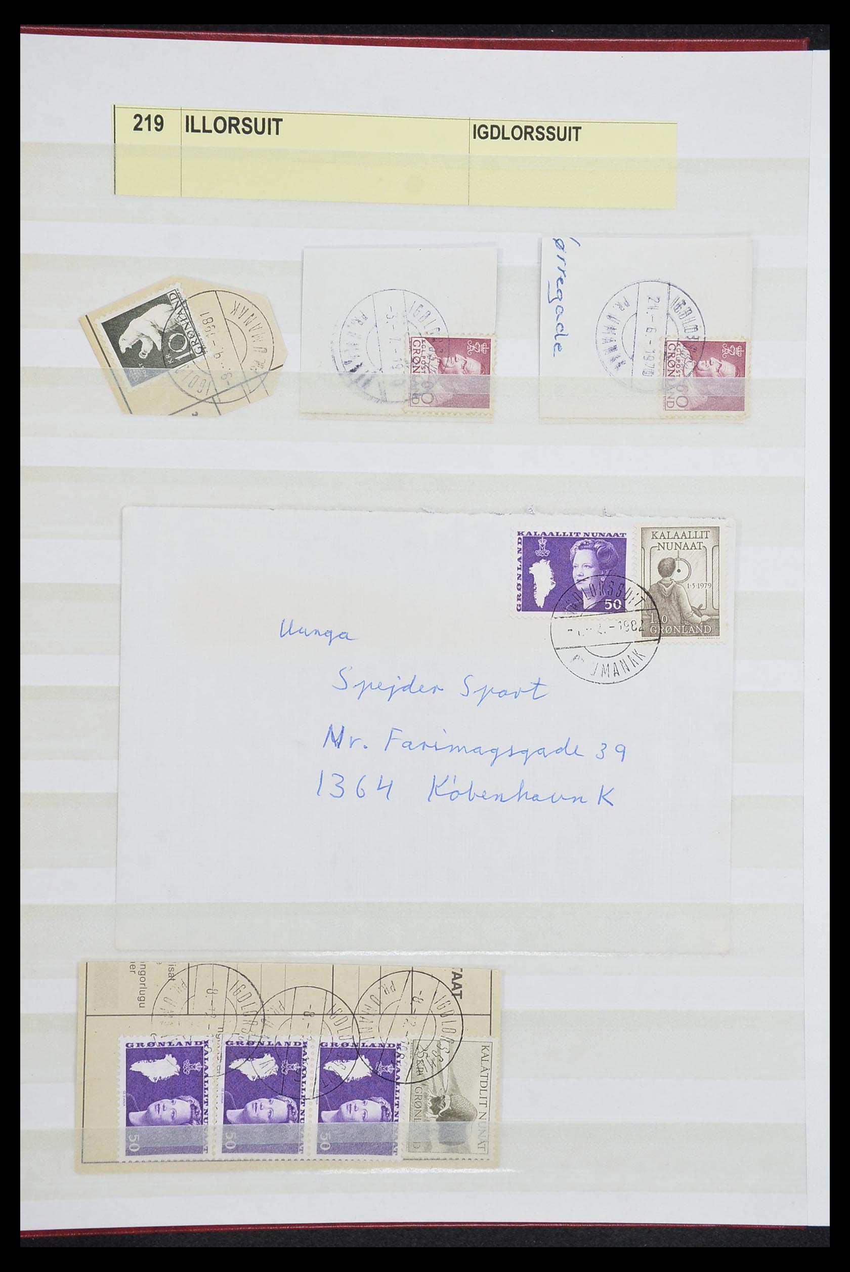 33554 078 - Postzegelverzameling 33554 Groenland stempels 1938-2000.
