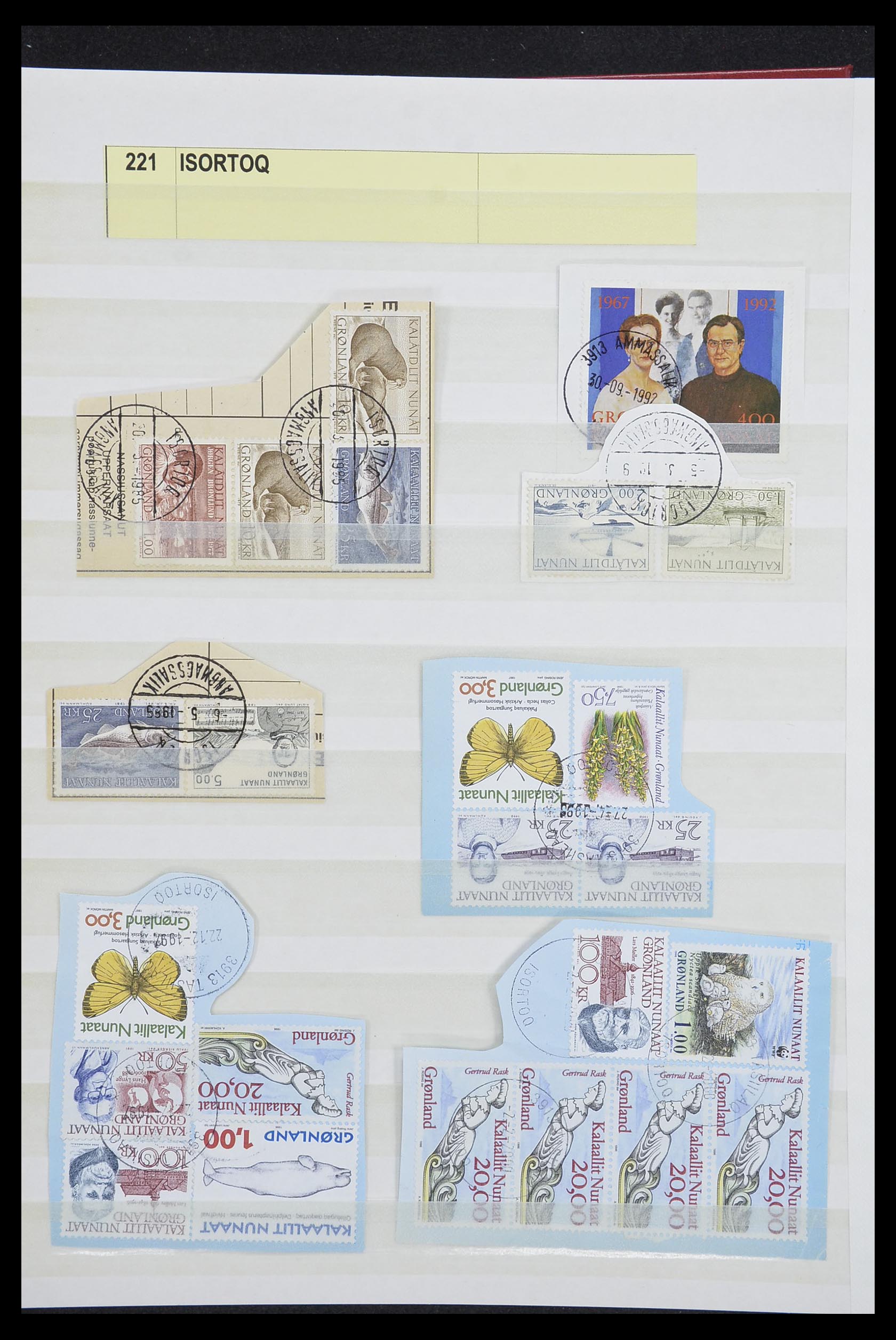 33554 080 - Postzegelverzameling 33554 Groenland stempels 1938-2000.