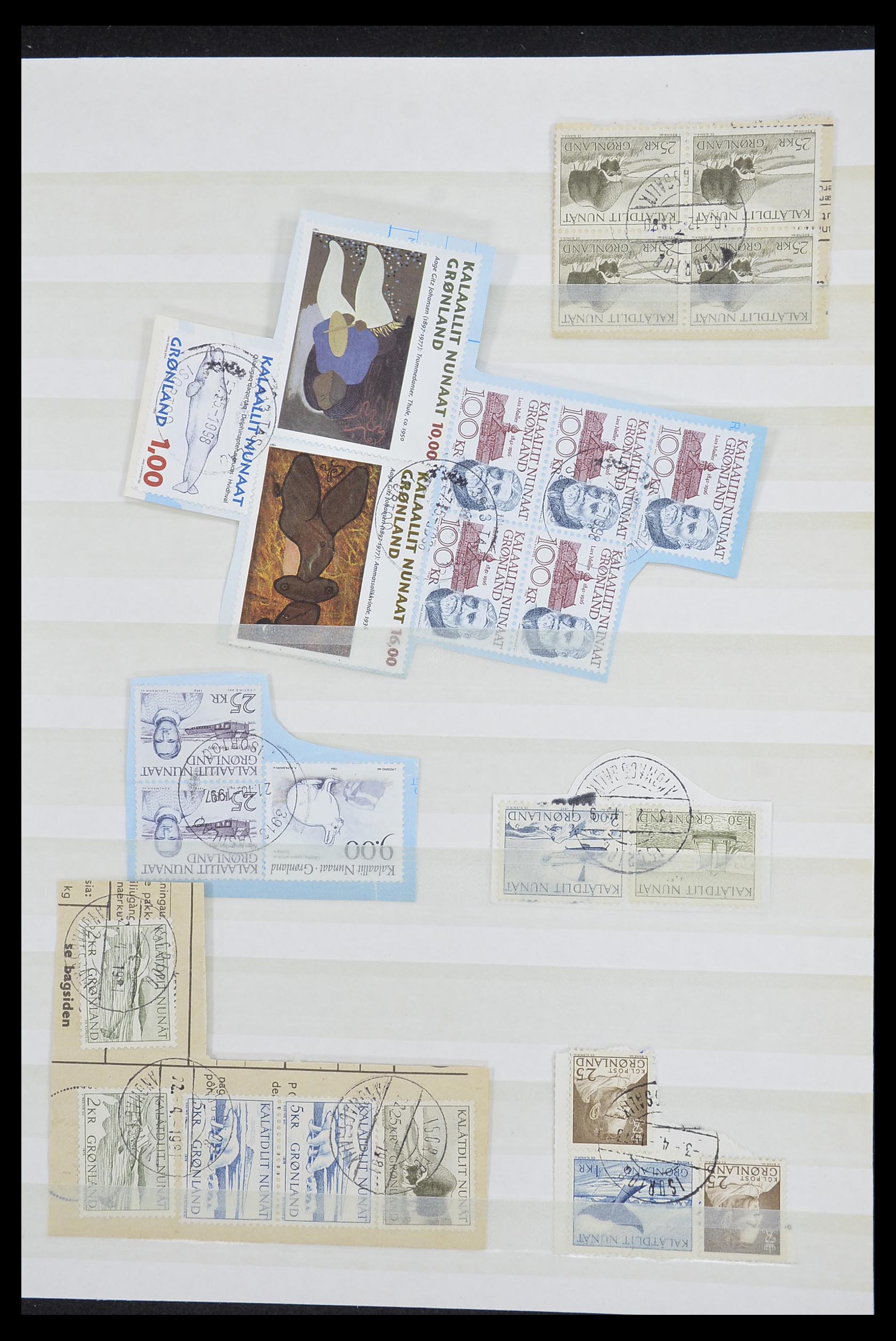 33554 081 - Postzegelverzameling 33554 Groenland stempels 1938-2000.