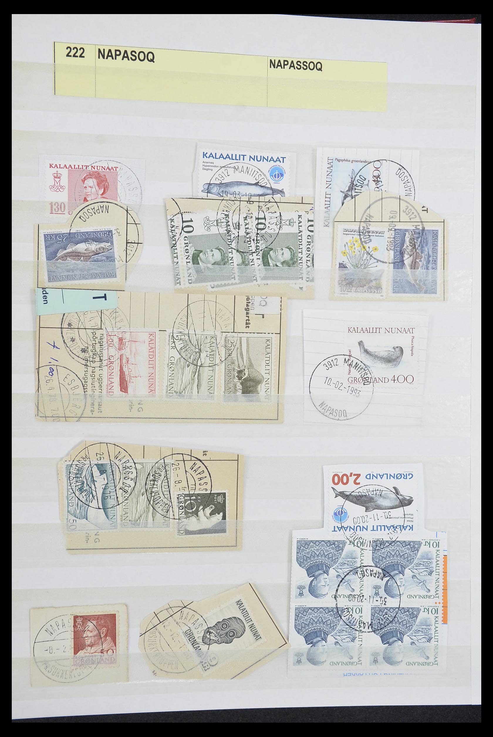 33554 082 - Postzegelverzameling 33554 Groenland stempels 1938-2000.