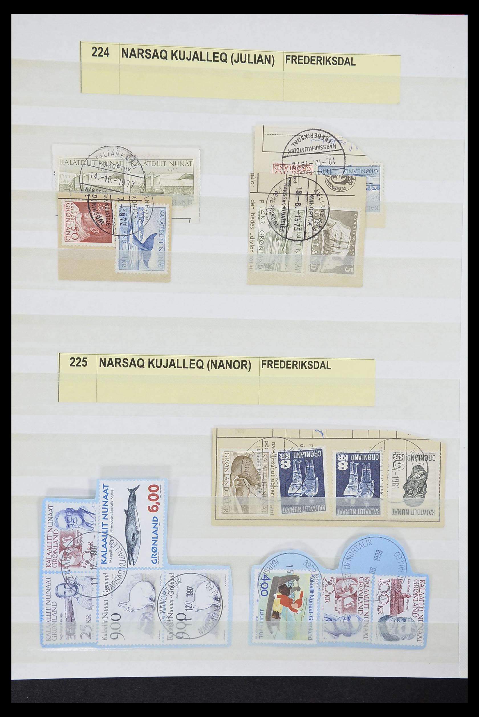 33554 084 - Postzegelverzameling 33554 Groenland stempels 1938-2000.