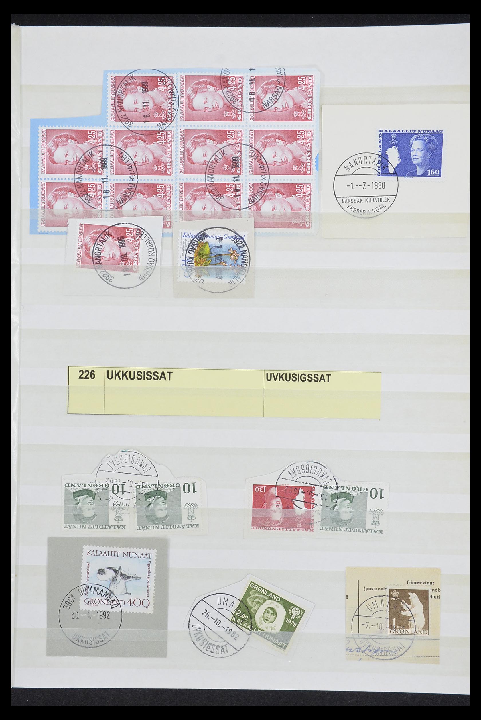 33554 085 - Postzegelverzameling 33554 Groenland stempels 1938-2000.