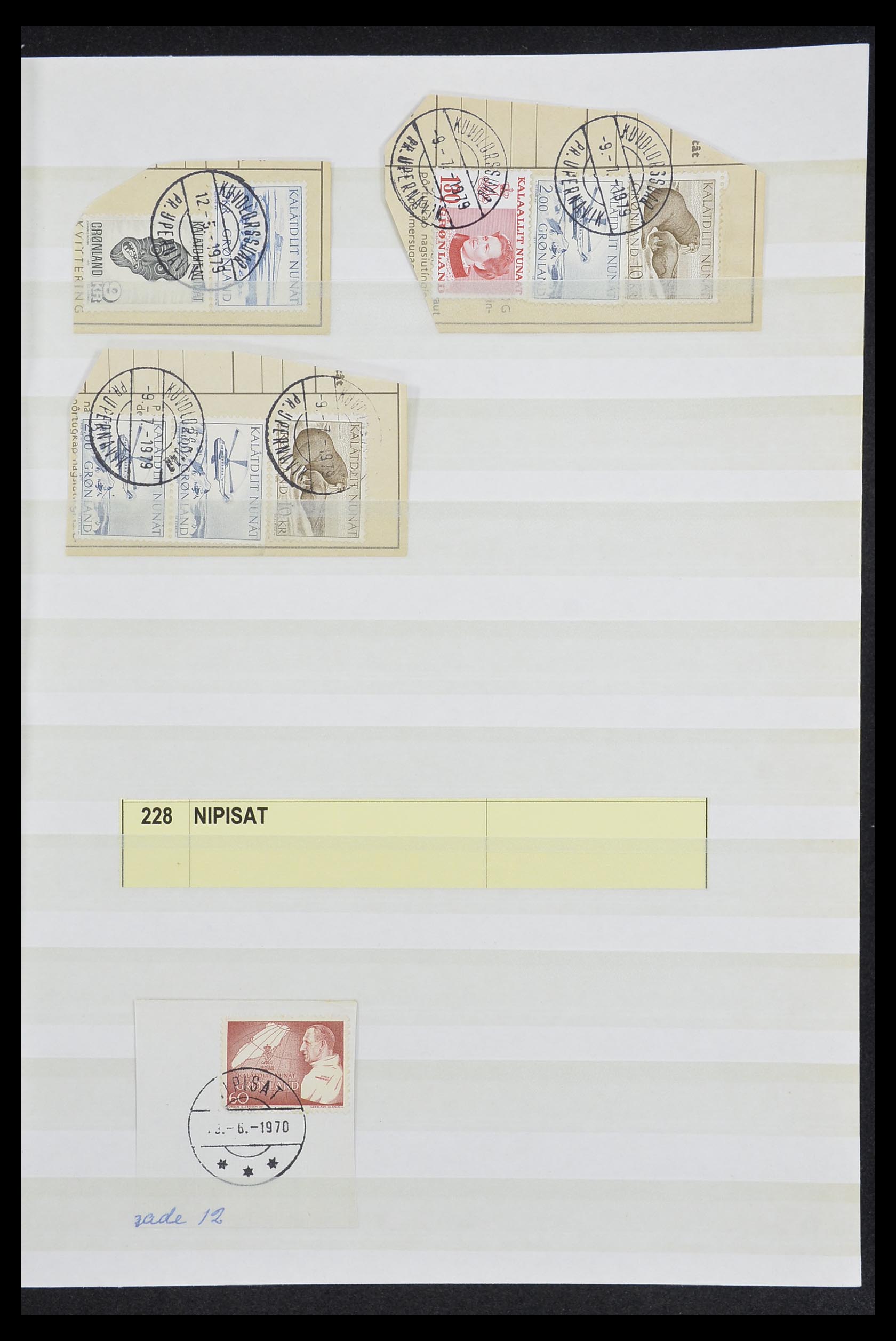 33554 087 - Stamp collection 33554 Greenland cancels 1938-2000.