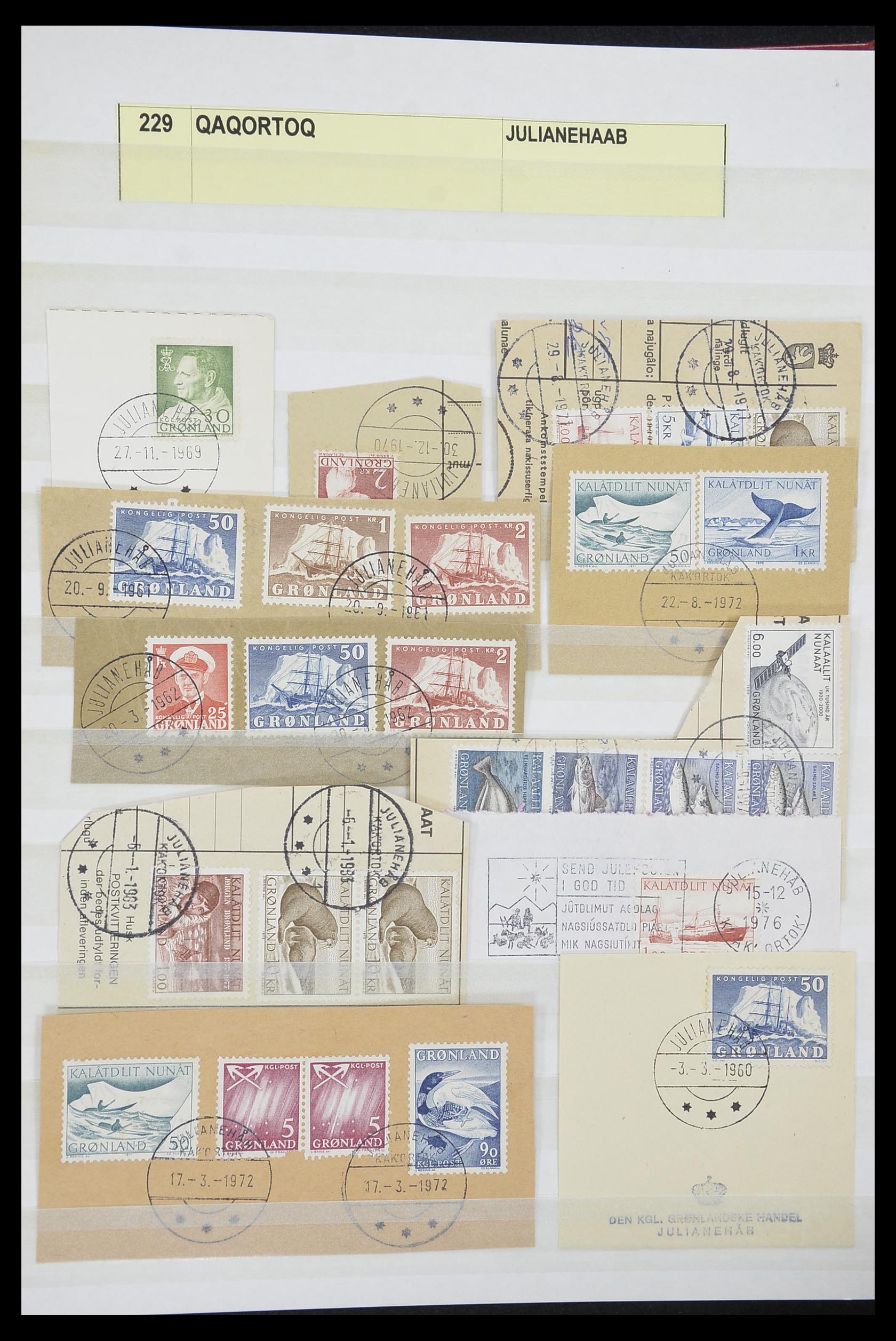 33554 088 - Postzegelverzameling 33554 Groenland stempels 1938-2000.