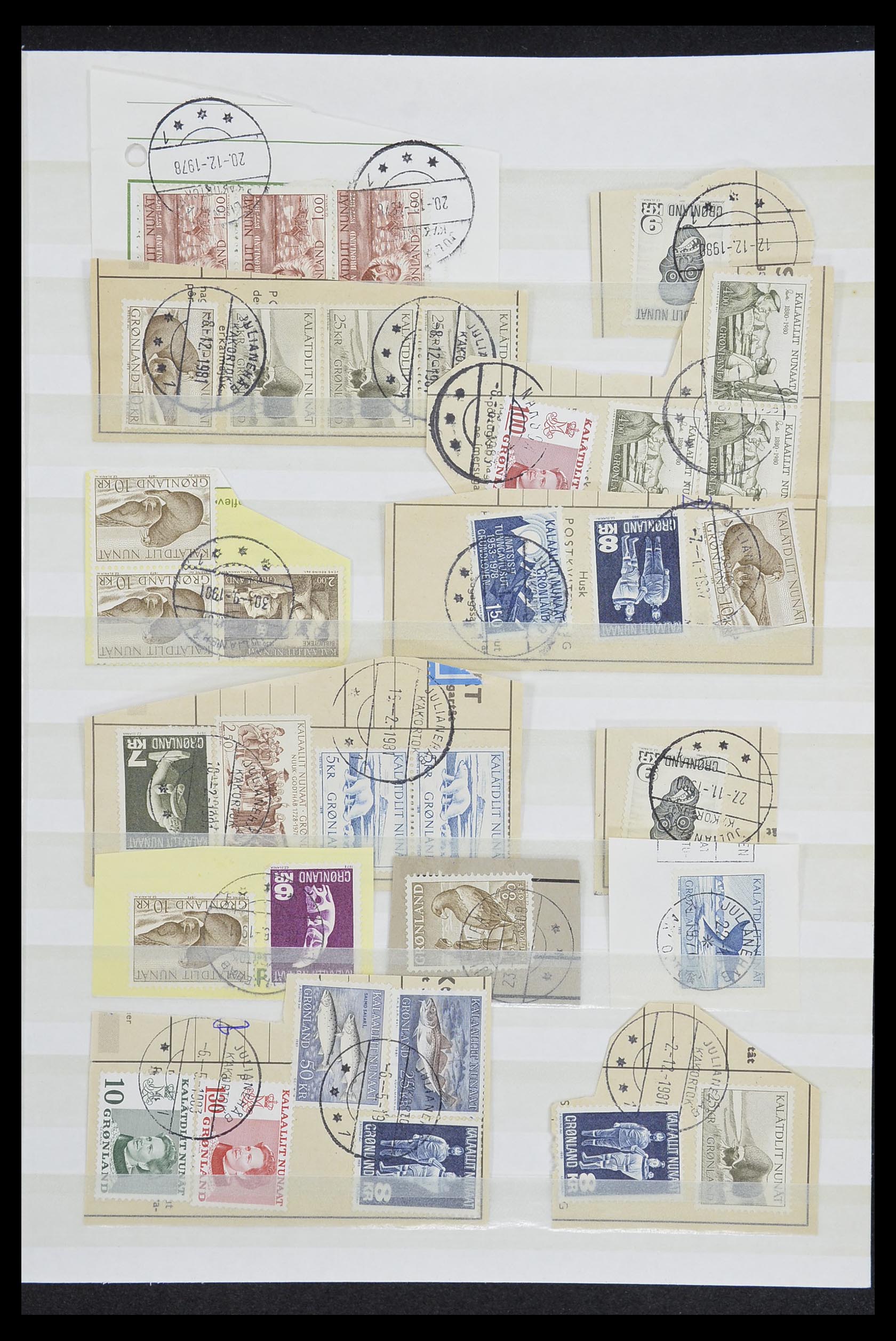 33554 089 - Postzegelverzameling 33554 Groenland stempels 1938-2000.