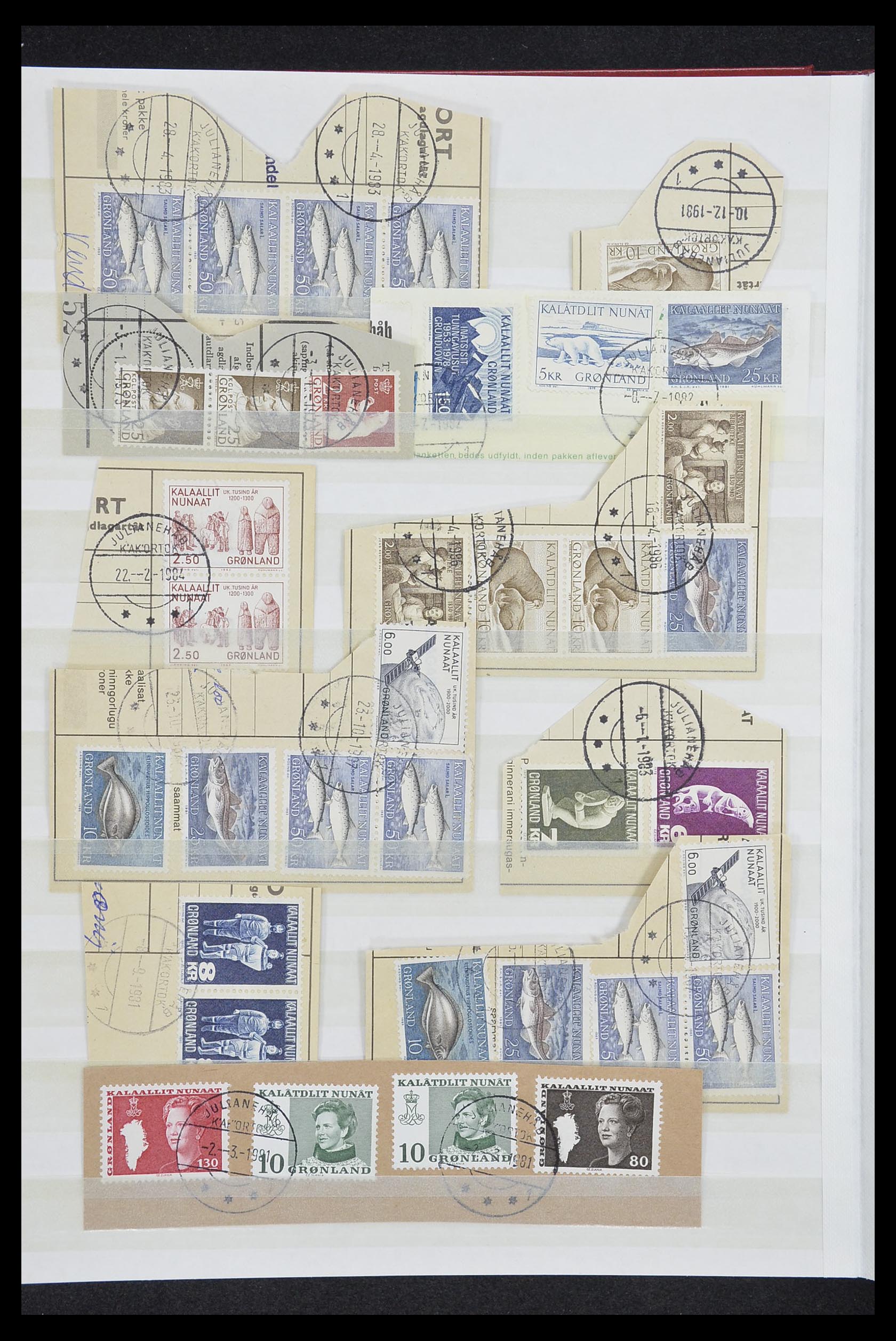 33554 090 - Postzegelverzameling 33554 Groenland stempels 1938-2000.