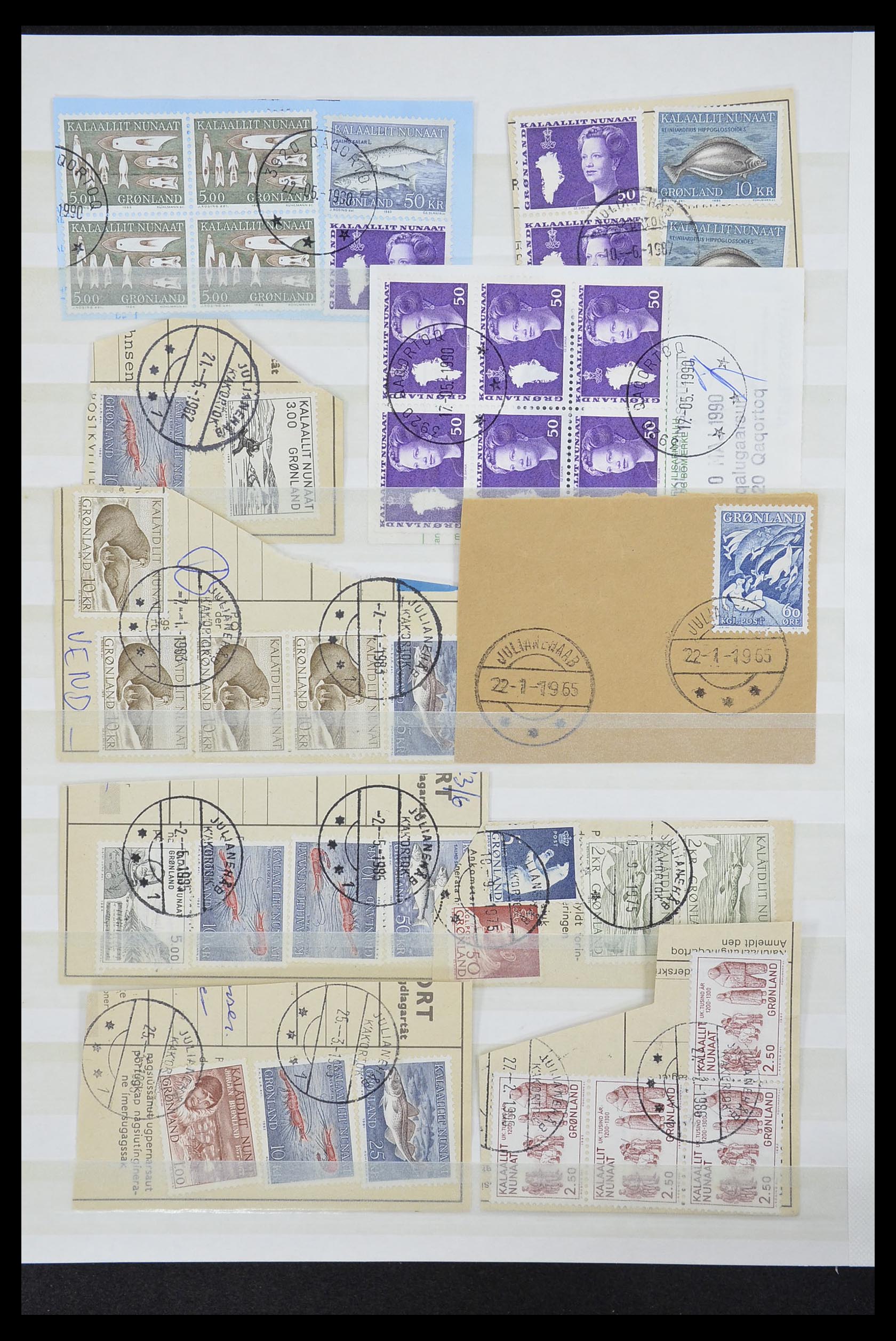 33554 100 - Postzegelverzameling 33554 Groenland stempels 1938-2000.