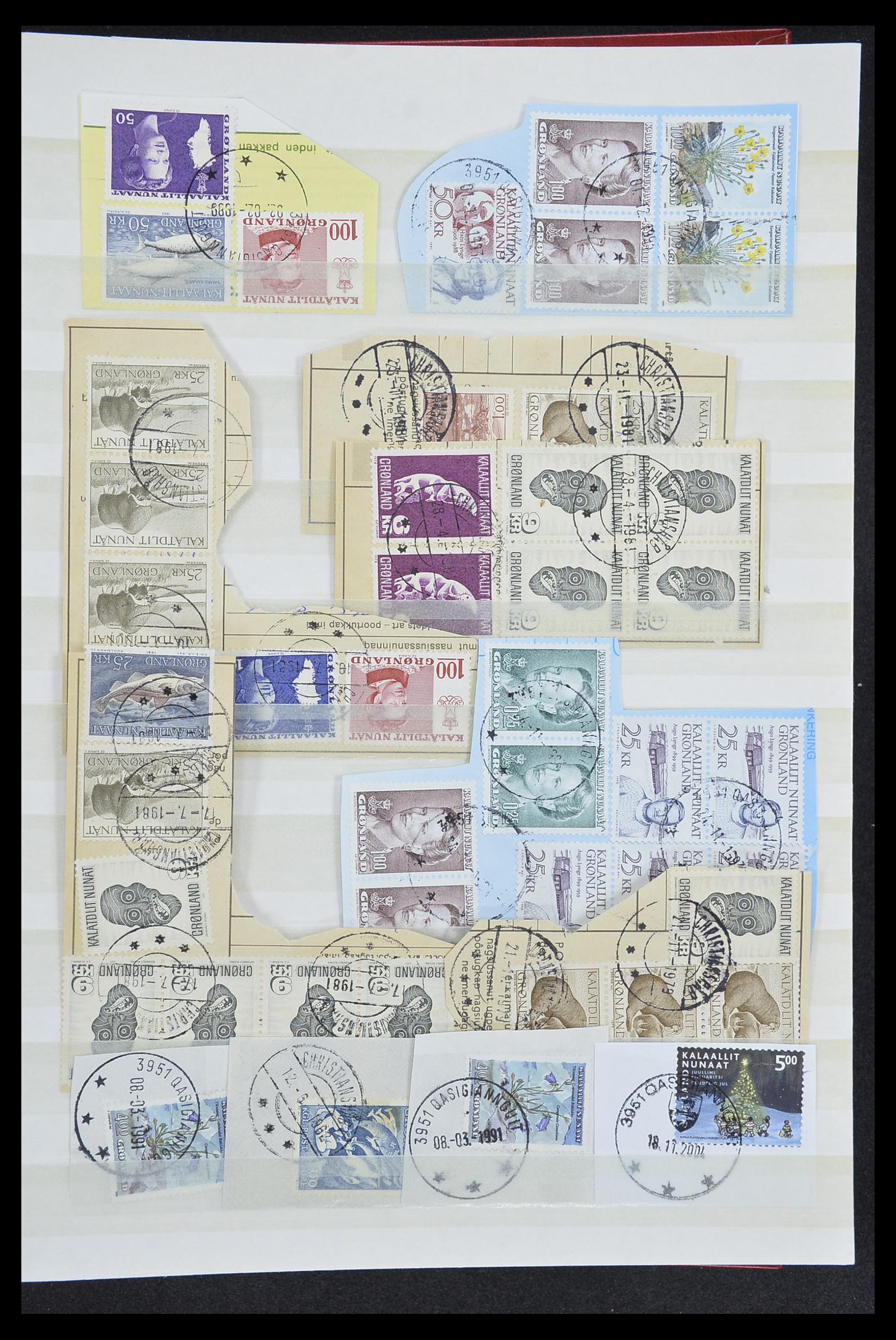 33554 121 - Postzegelverzameling 33554 Groenland stempels 1938-2000.