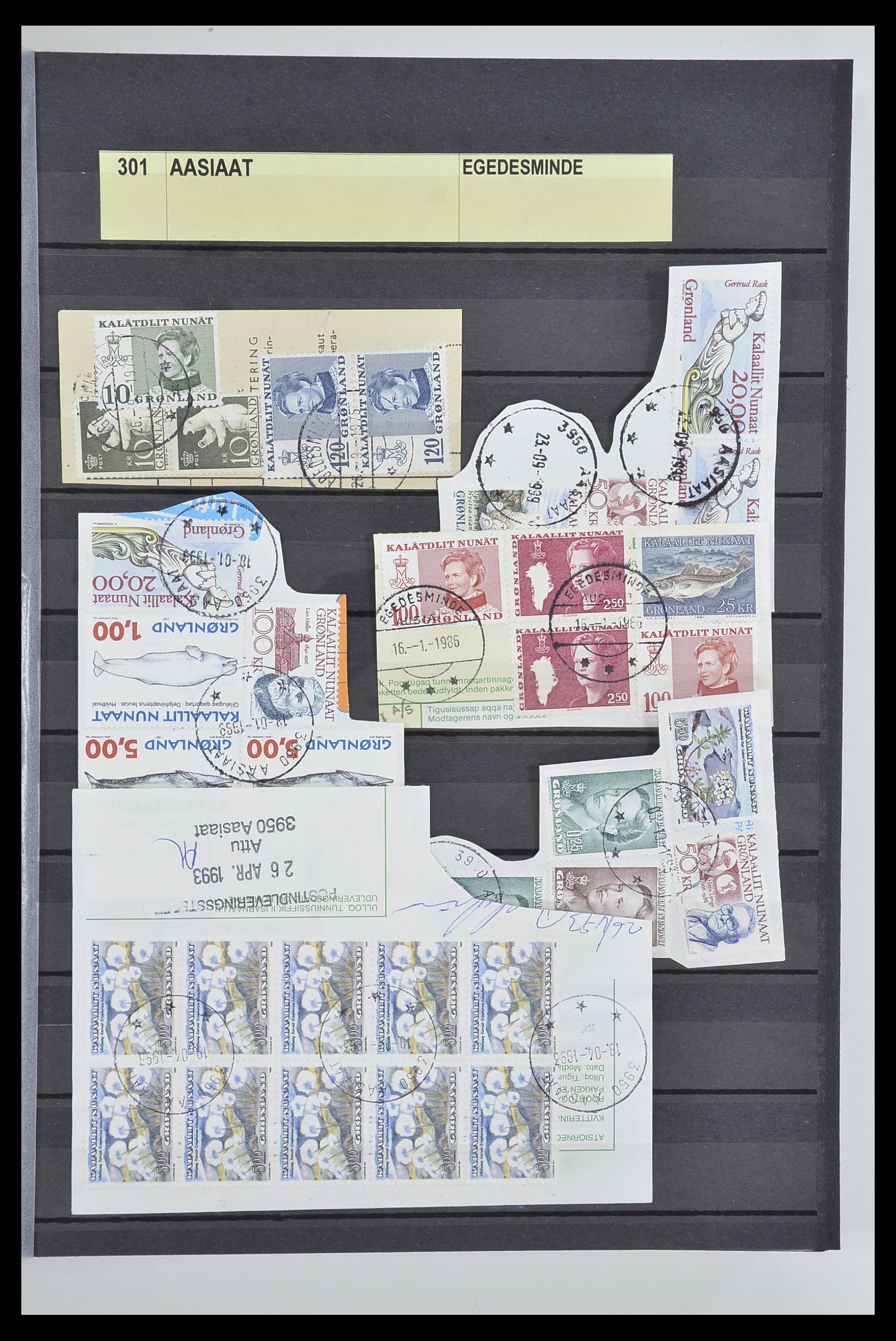33554 123 - Postzegelverzameling 33554 Groenland stempels 1938-2000.