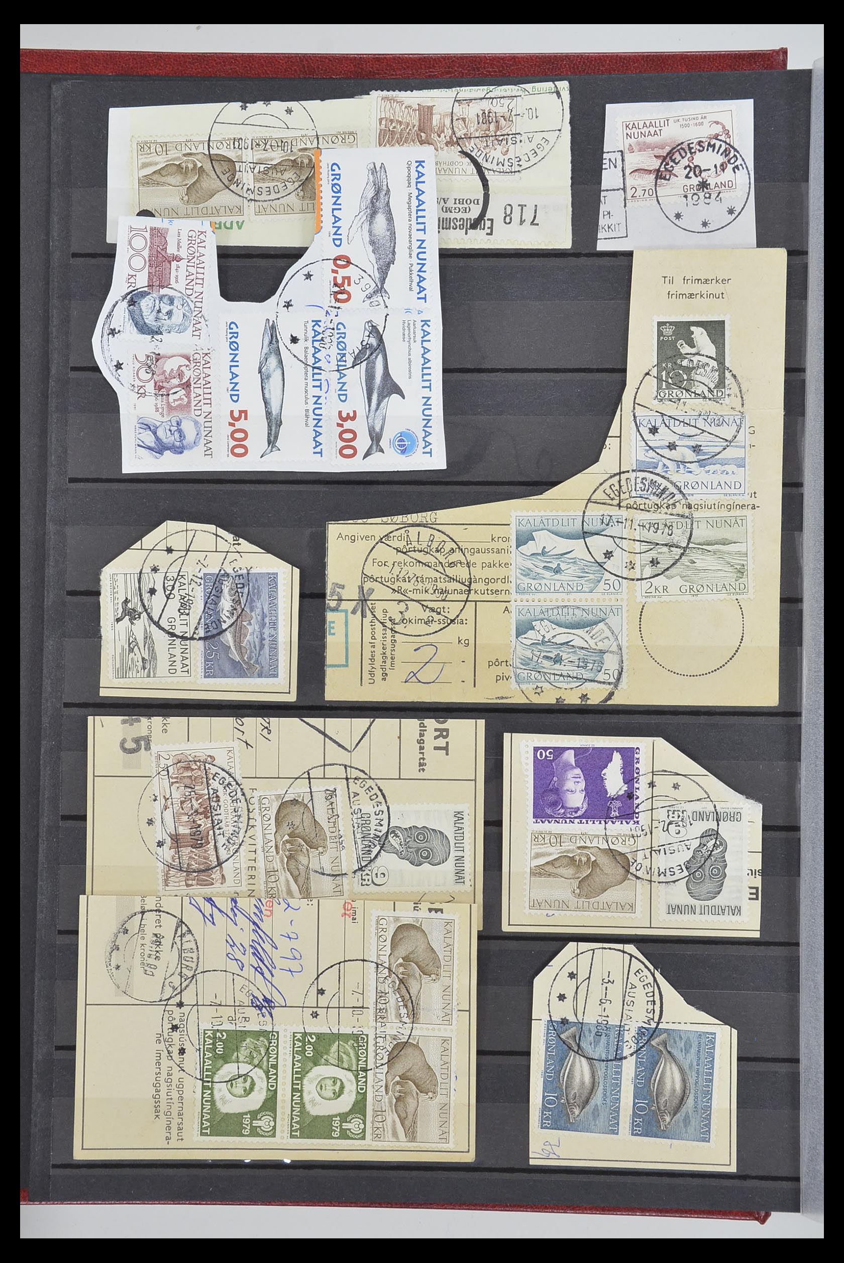 33554 124 - Postzegelverzameling 33554 Groenland stempels 1938-2000.