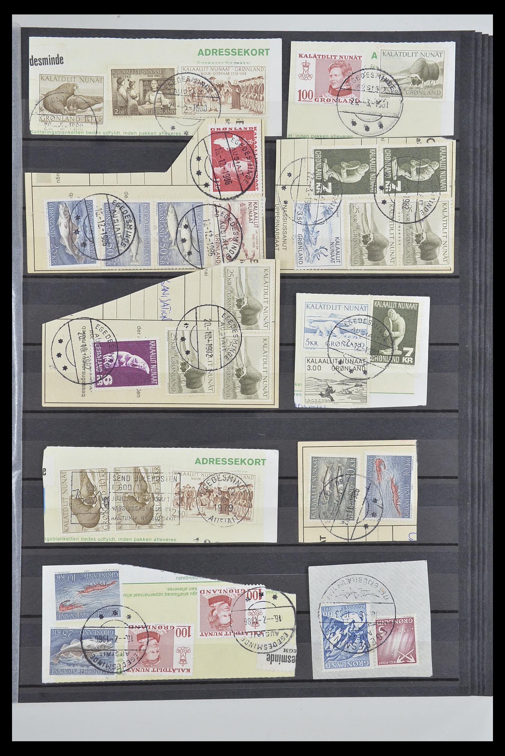 33554 129 - Postzegelverzameling 33554 Groenland stempels 1938-2000.