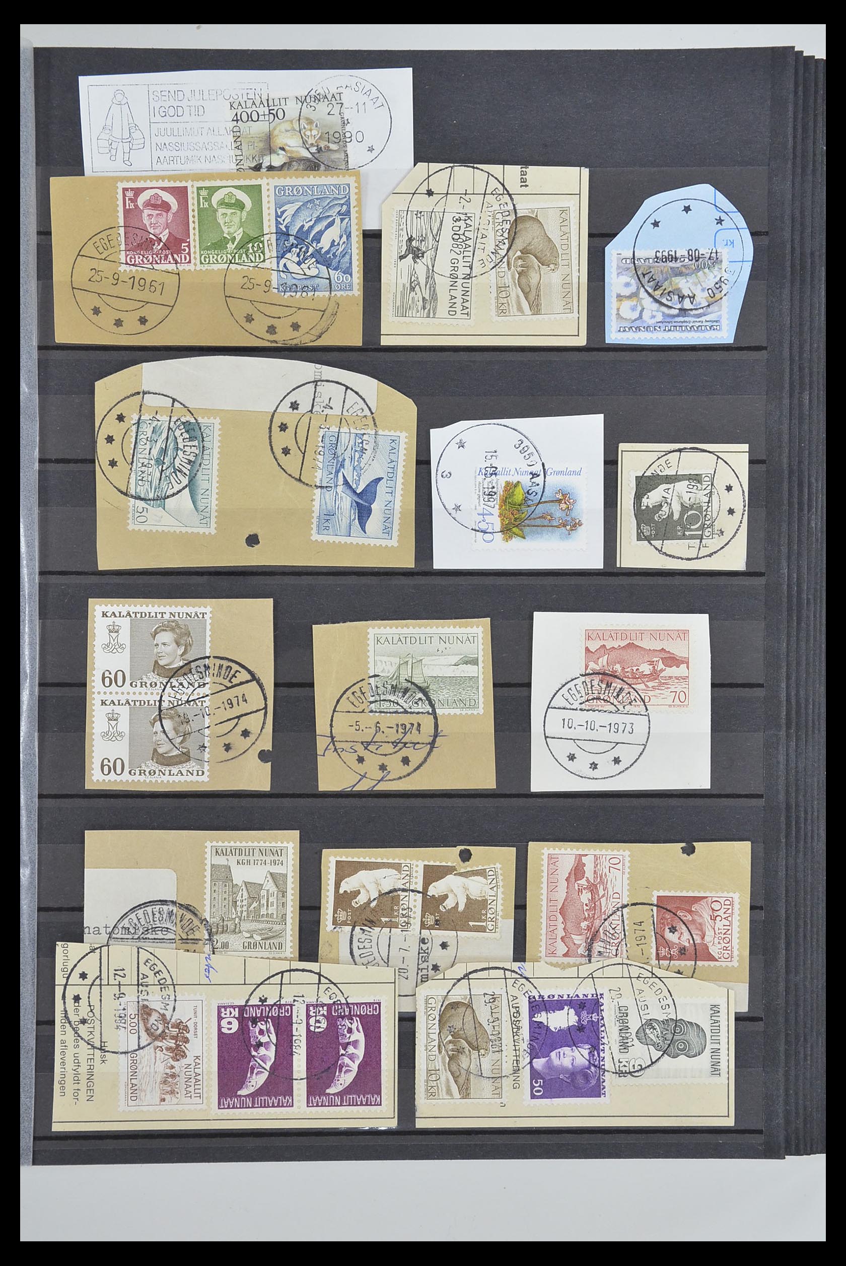 33554 135 - Postzegelverzameling 33554 Groenland stempels 1938-2000.