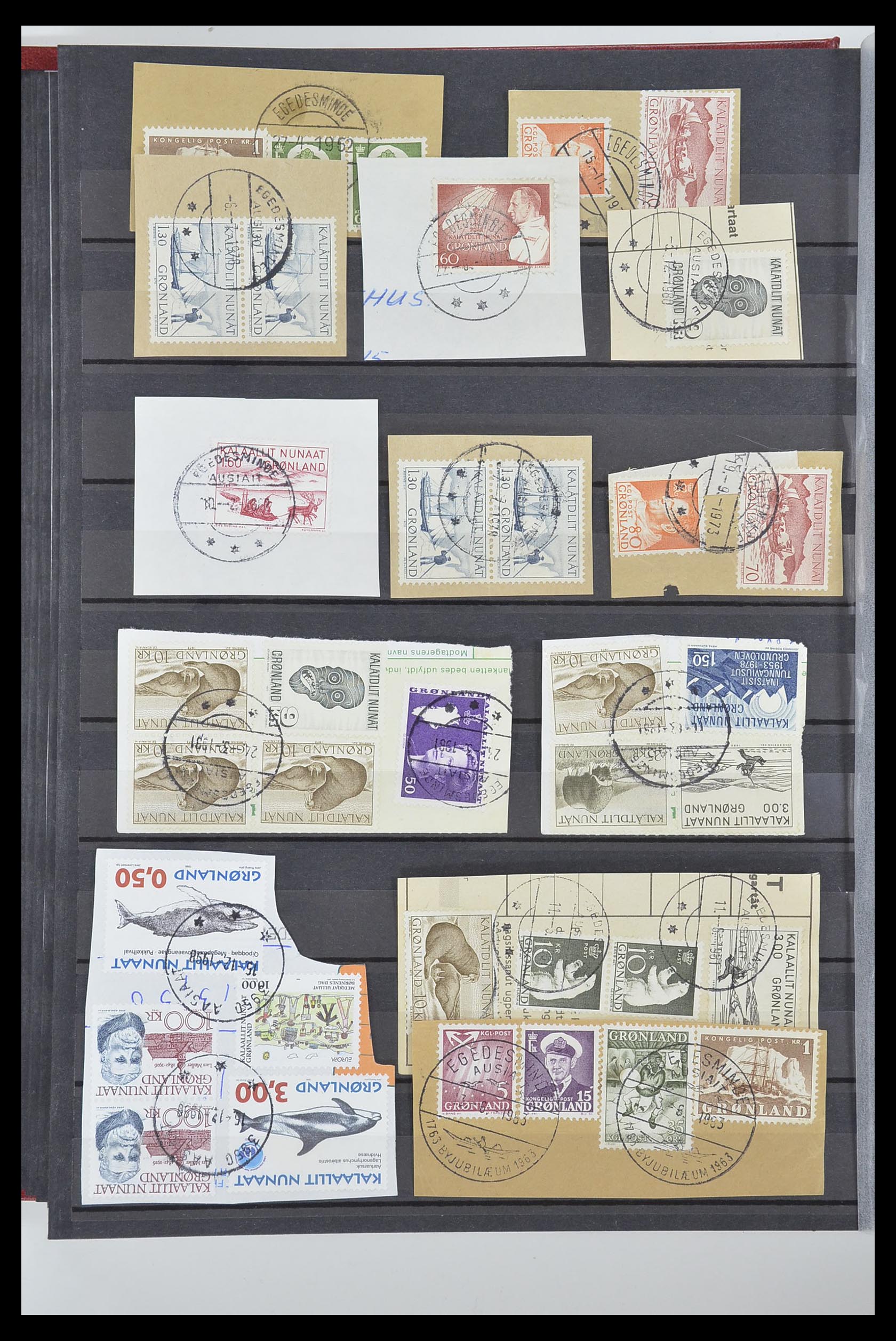 33554 136 - Postzegelverzameling 33554 Groenland stempels 1938-2000.