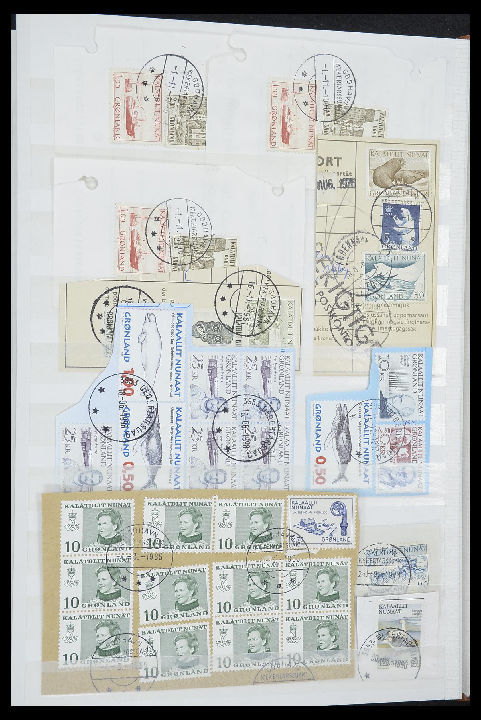33554 262 - Stamp collection 33554 Greenland cancels 1938-2000.
