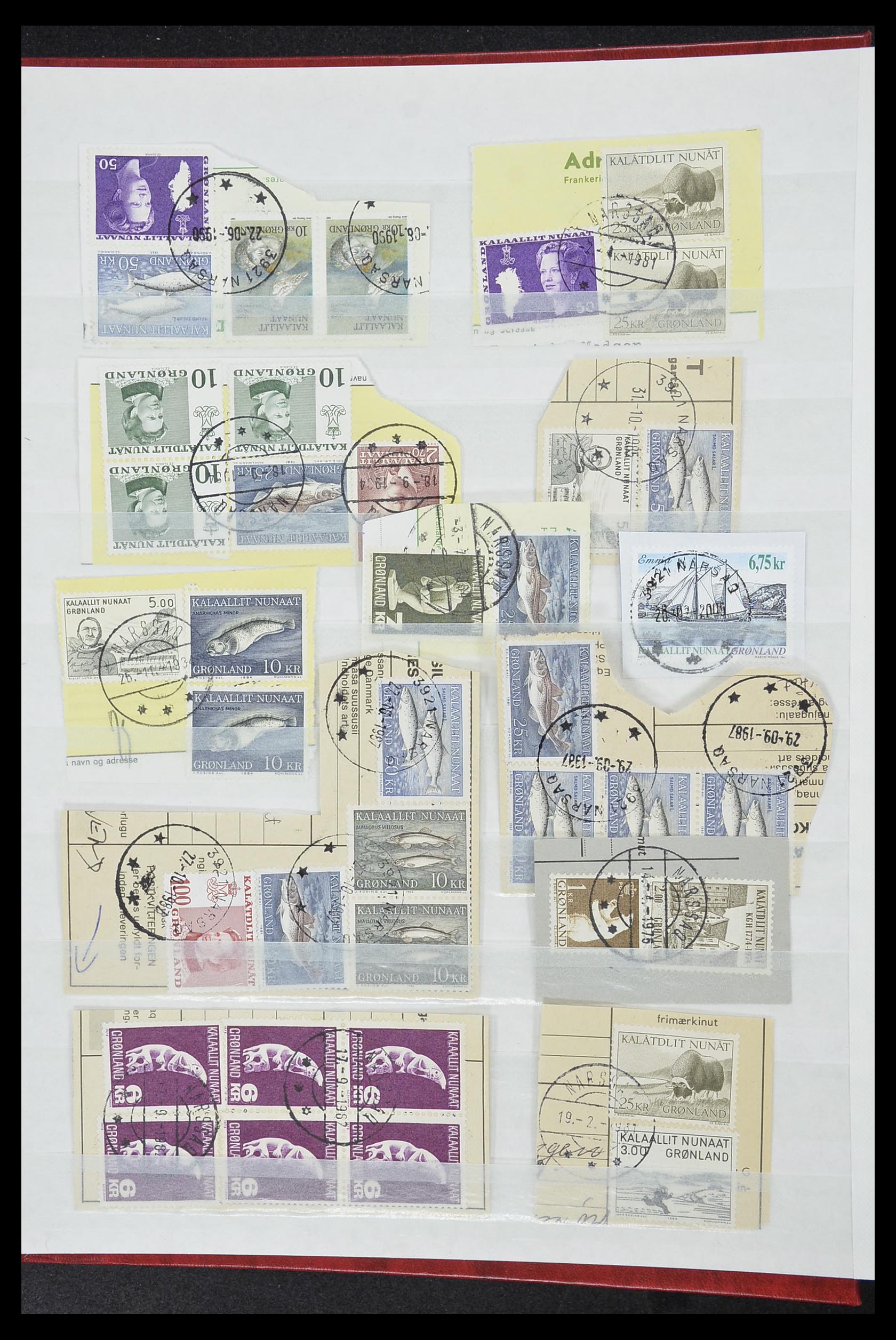 33554 271 - Stamp collection 33554 Greenland cancels 1938-2000.