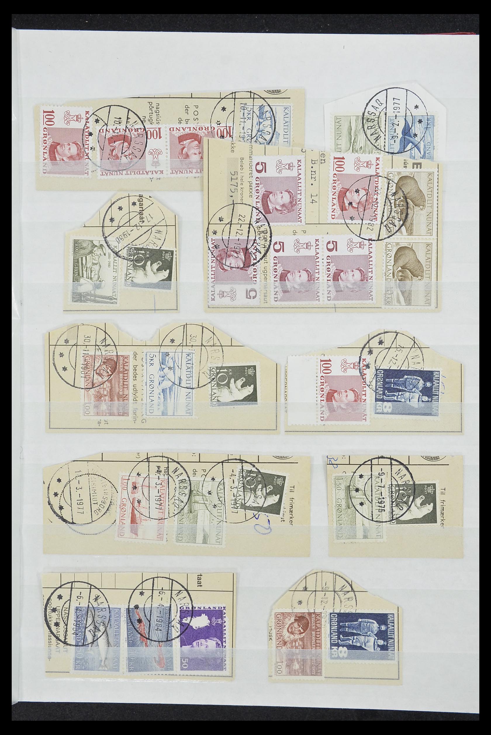 33554 277 - Stamp collection 33554 Greenland cancels 1938-2000.