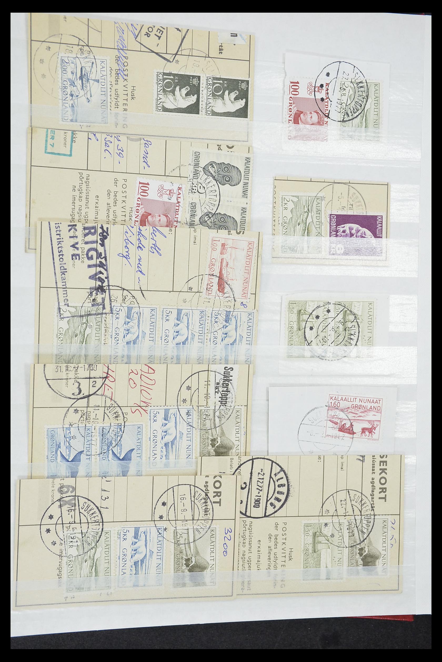 33554 280 - Stamp collection 33554 Greenland cancels 1938-2000.