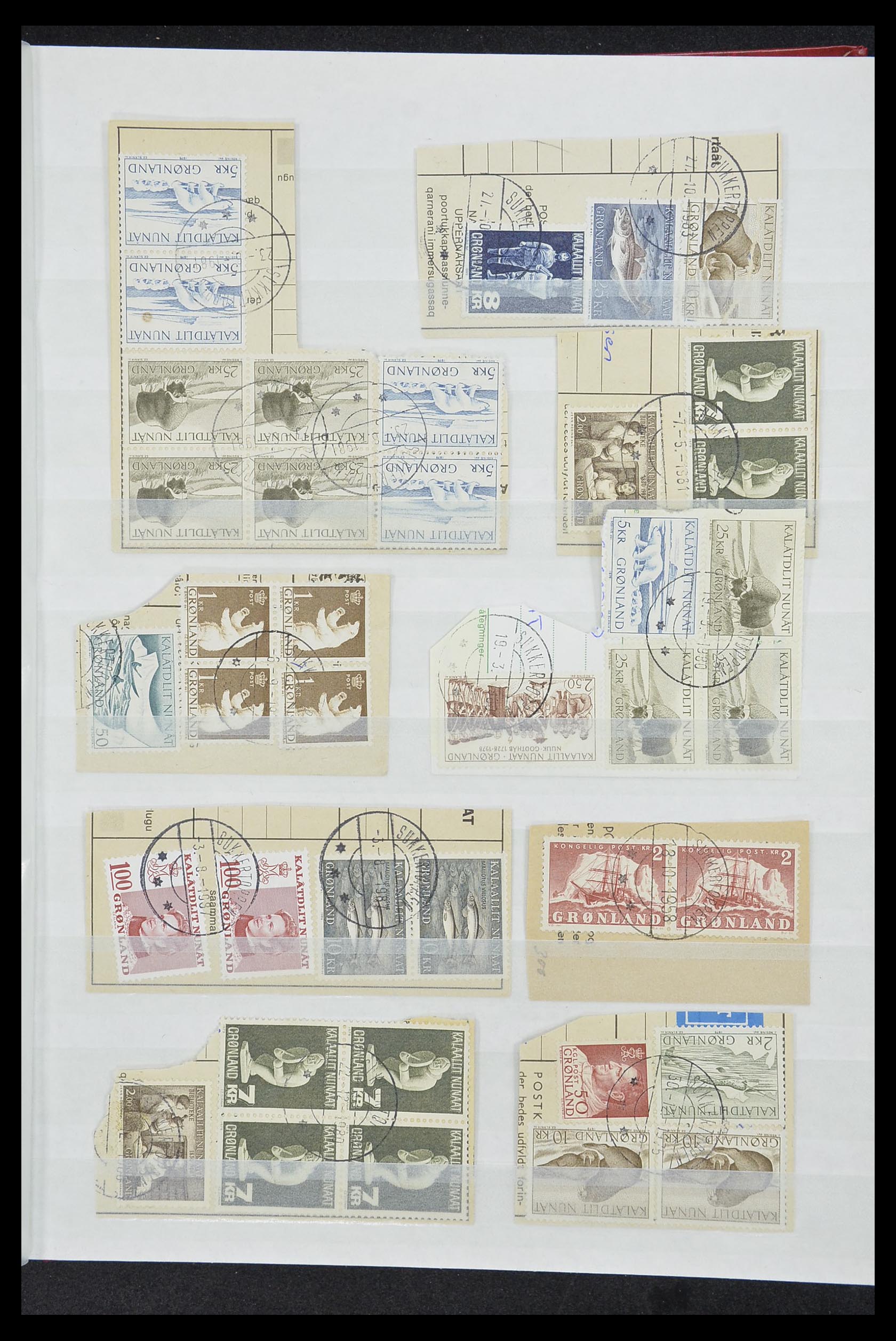 33554 282 - Stamp collection 33554 Greenland cancels 1938-2000.
