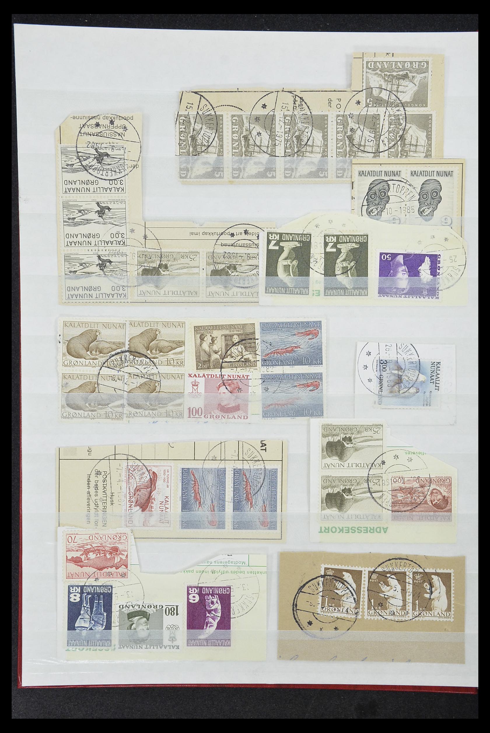 33554 284 - Stamp collection 33554 Greenland cancels 1938-2000.