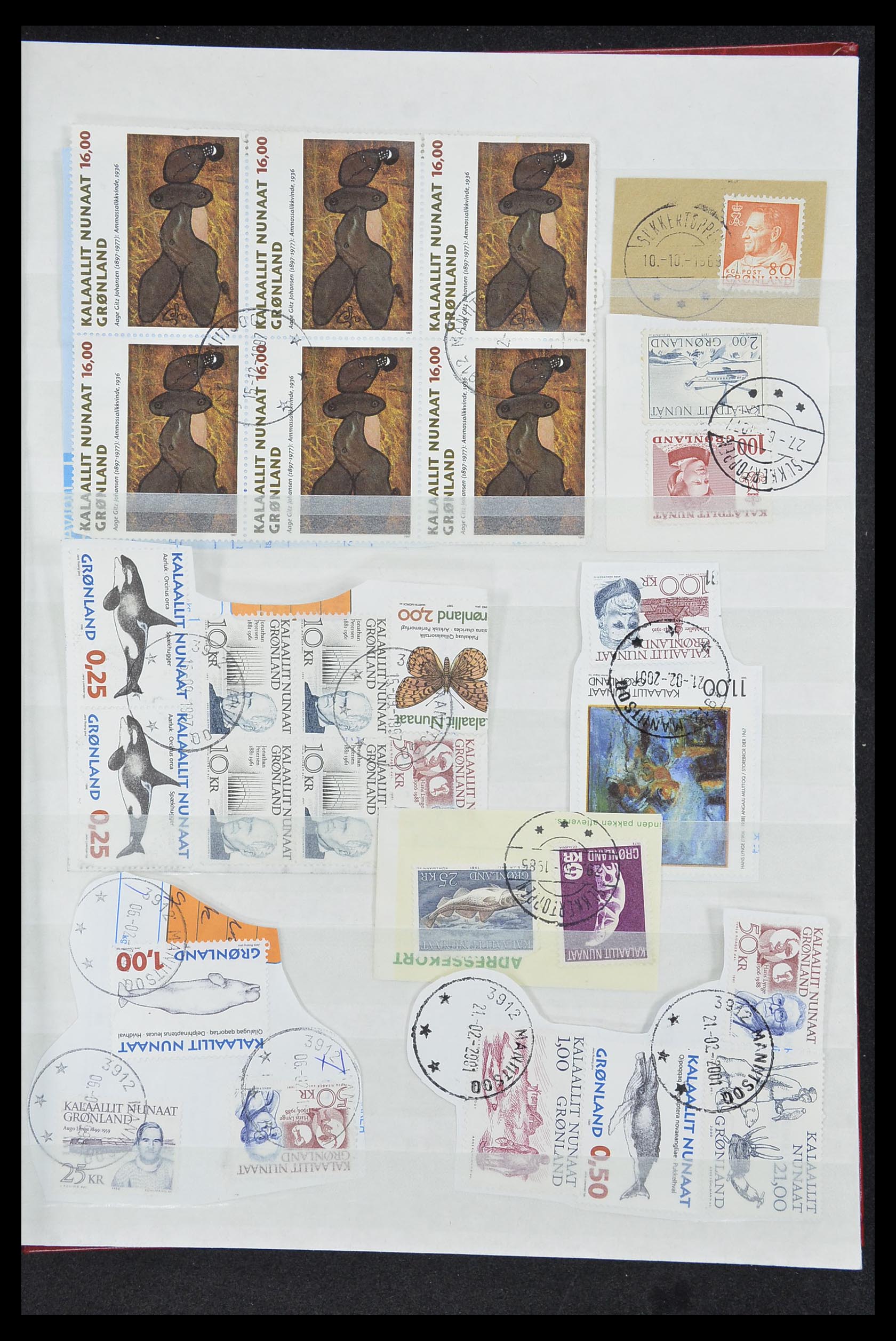 33554 289 - Postzegelverzameling 33554 Groenland stempels 1938-2000.