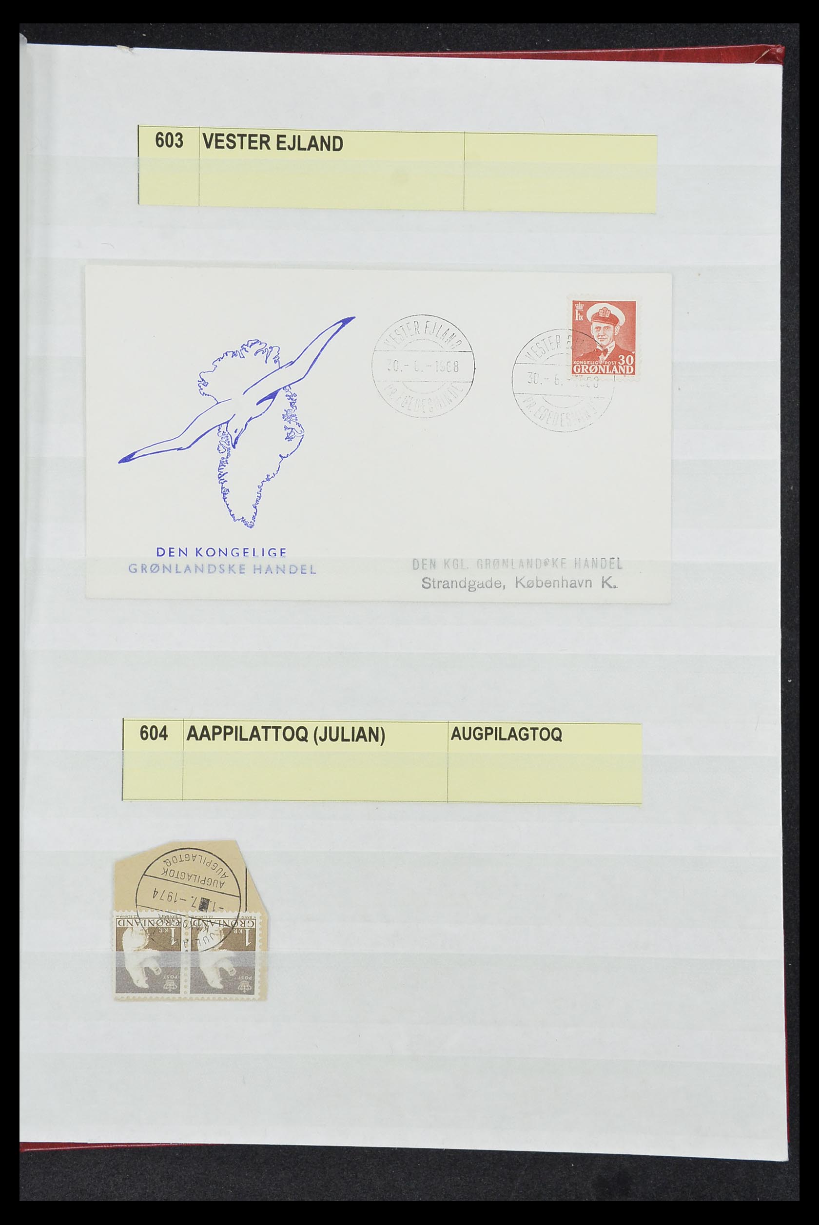 33554 293 - Postzegelverzameling 33554 Groenland stempels 1938-2000.