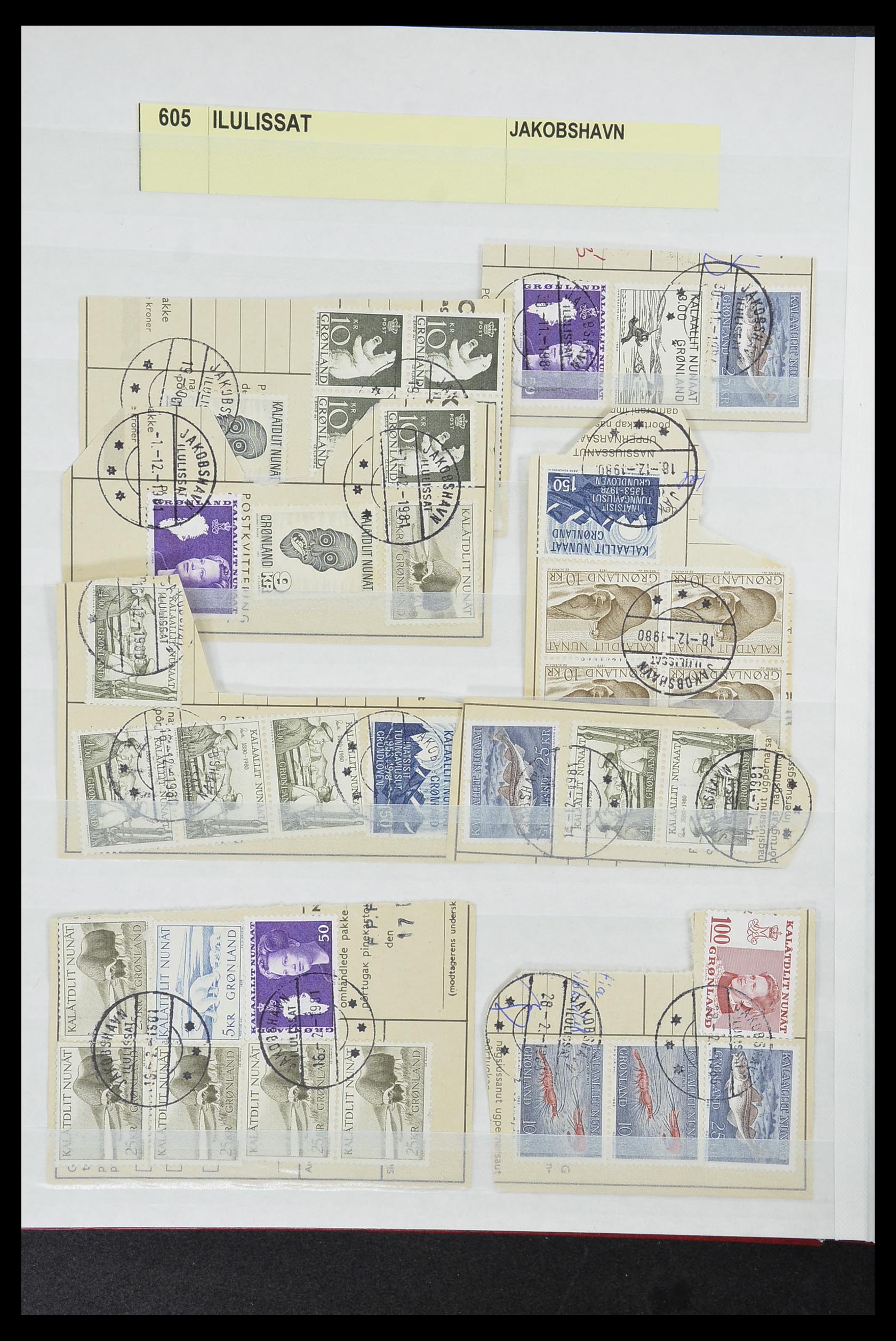 33554 294 - Stamp collection 33554 Greenland cancels 1938-2000.