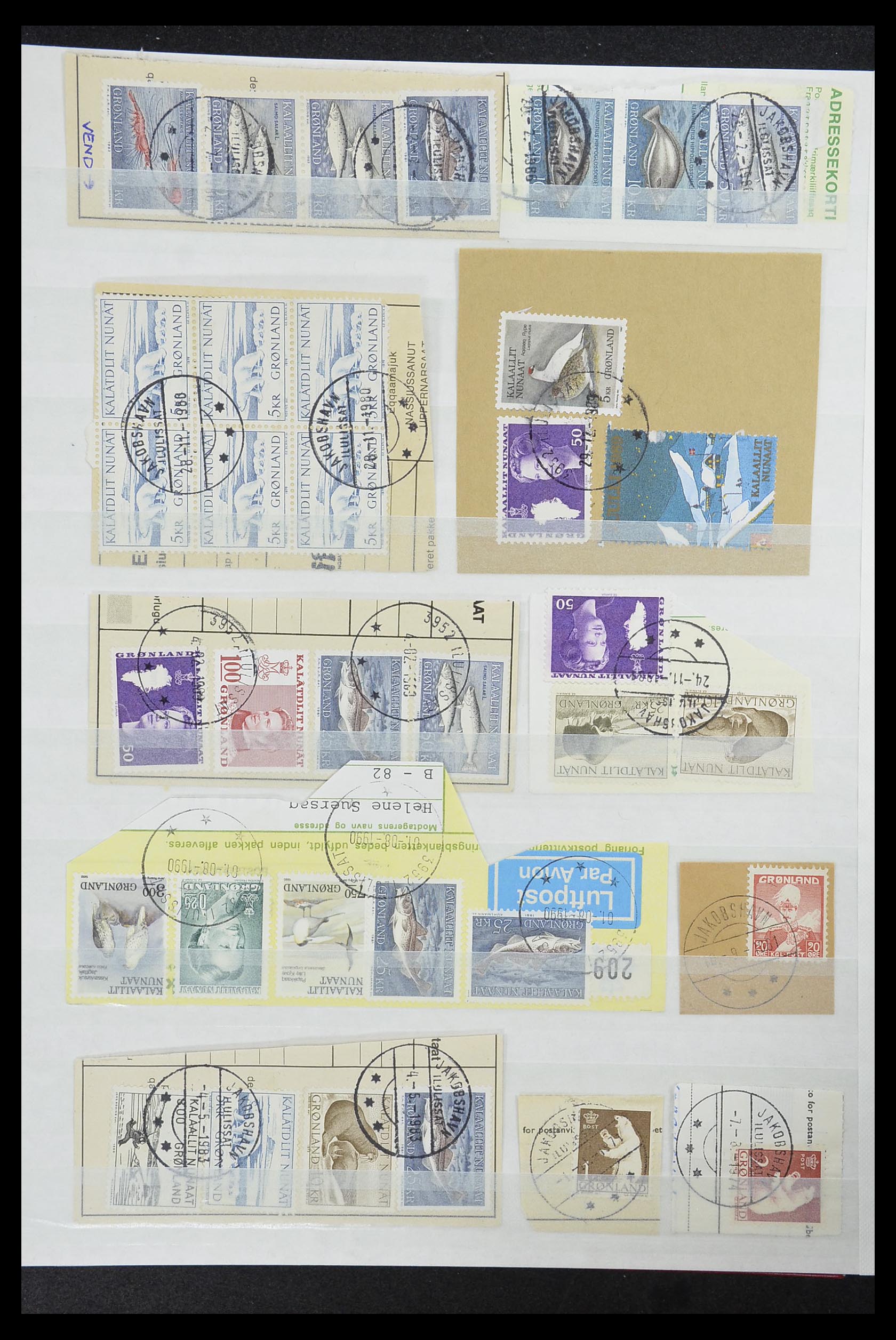 33554 296 - Postzegelverzameling 33554 Groenland stempels 1938-2000.
