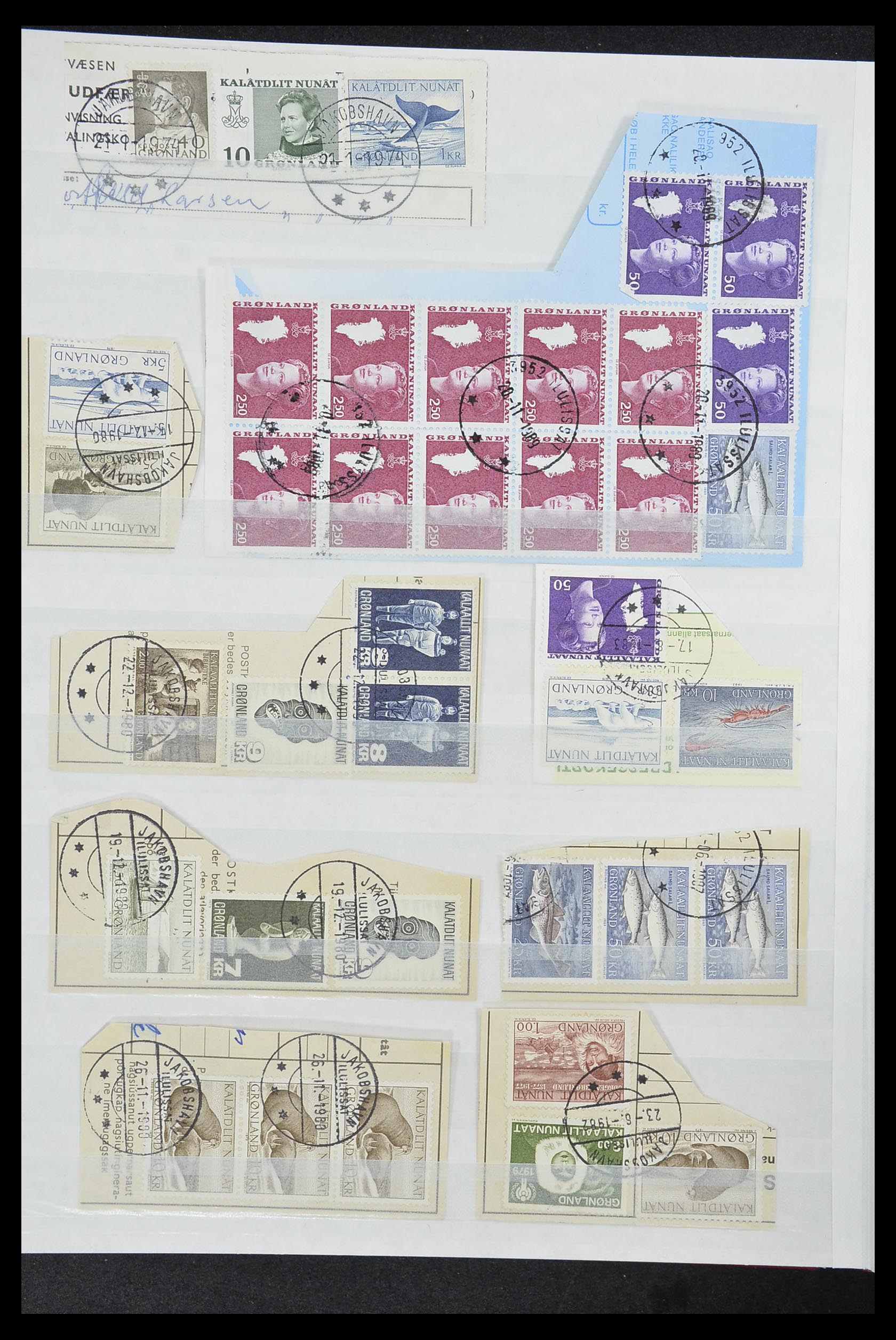 33554 298 - Stamp collection 33554 Greenland cancels 1938-2000.