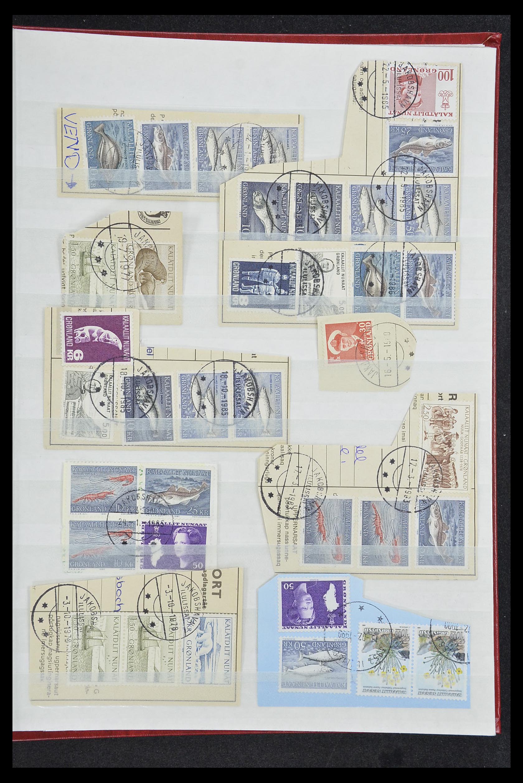 33554 303 - Postzegelverzameling 33554 Groenland stempels 1938-2000.