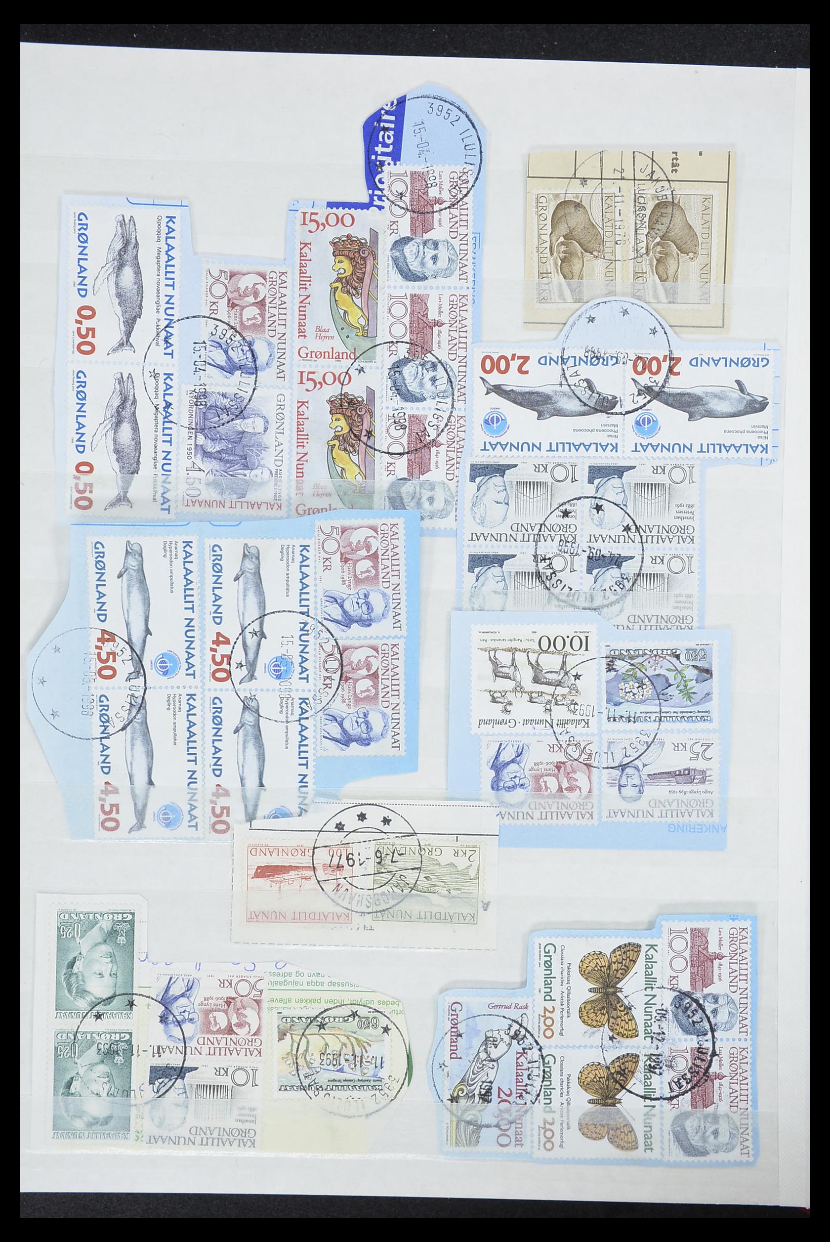 33554 308 - Stamp collection 33554 Greenland cancels 1938-2000.