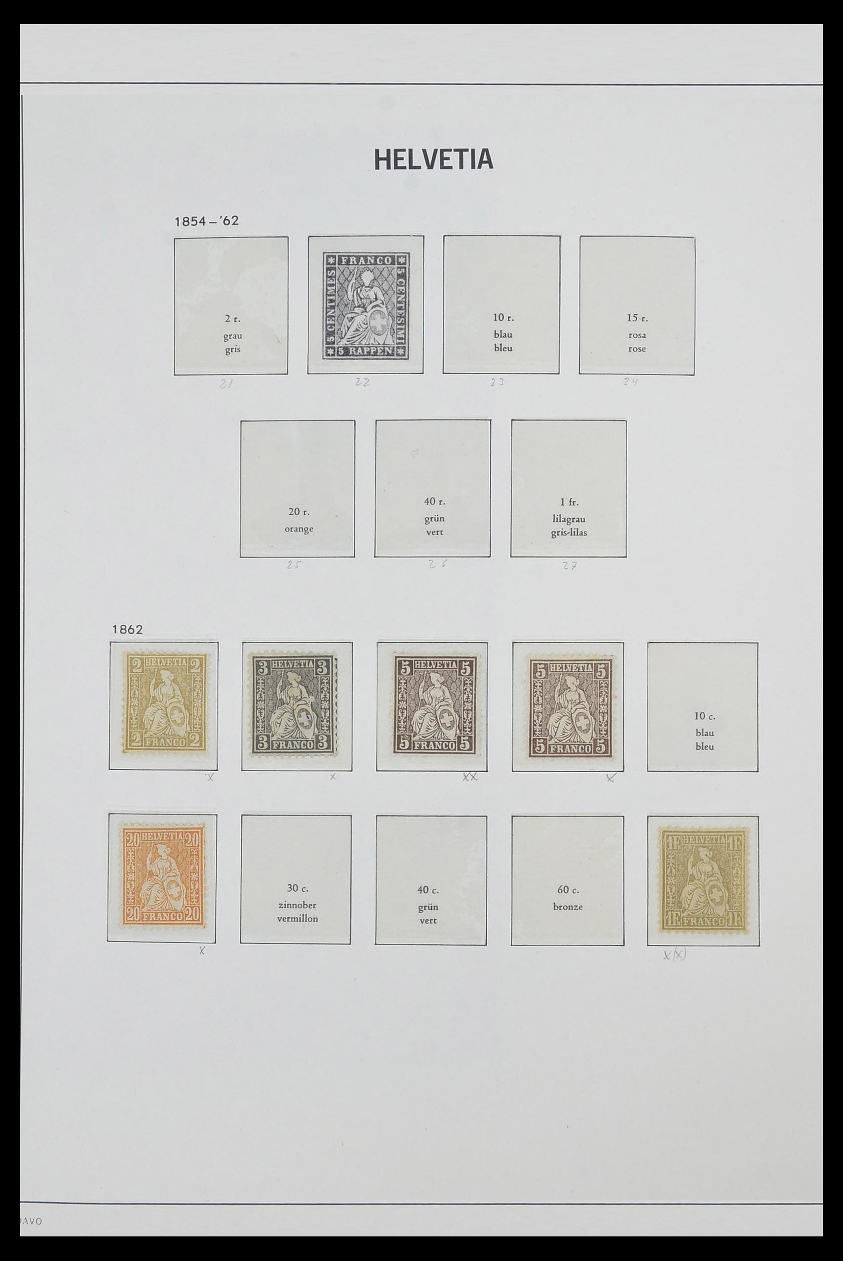 33556 001 - Postzegelverzameling 33556 Zwitserland 1862-2000.
