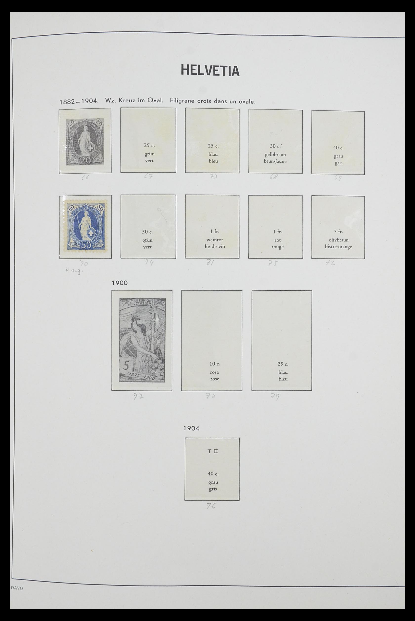 33556 005 - Postzegelverzameling 33556 Zwitserland 1862-2000.
