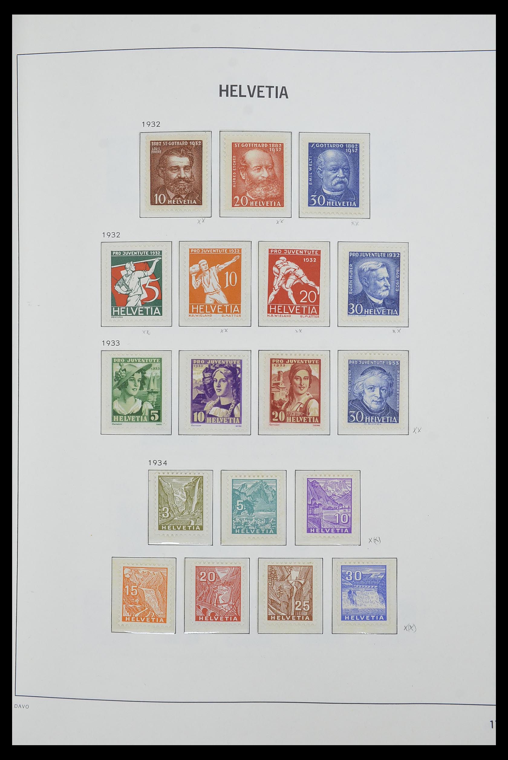 33556 017 - Postzegelverzameling 33556 Zwitserland 1862-2000.