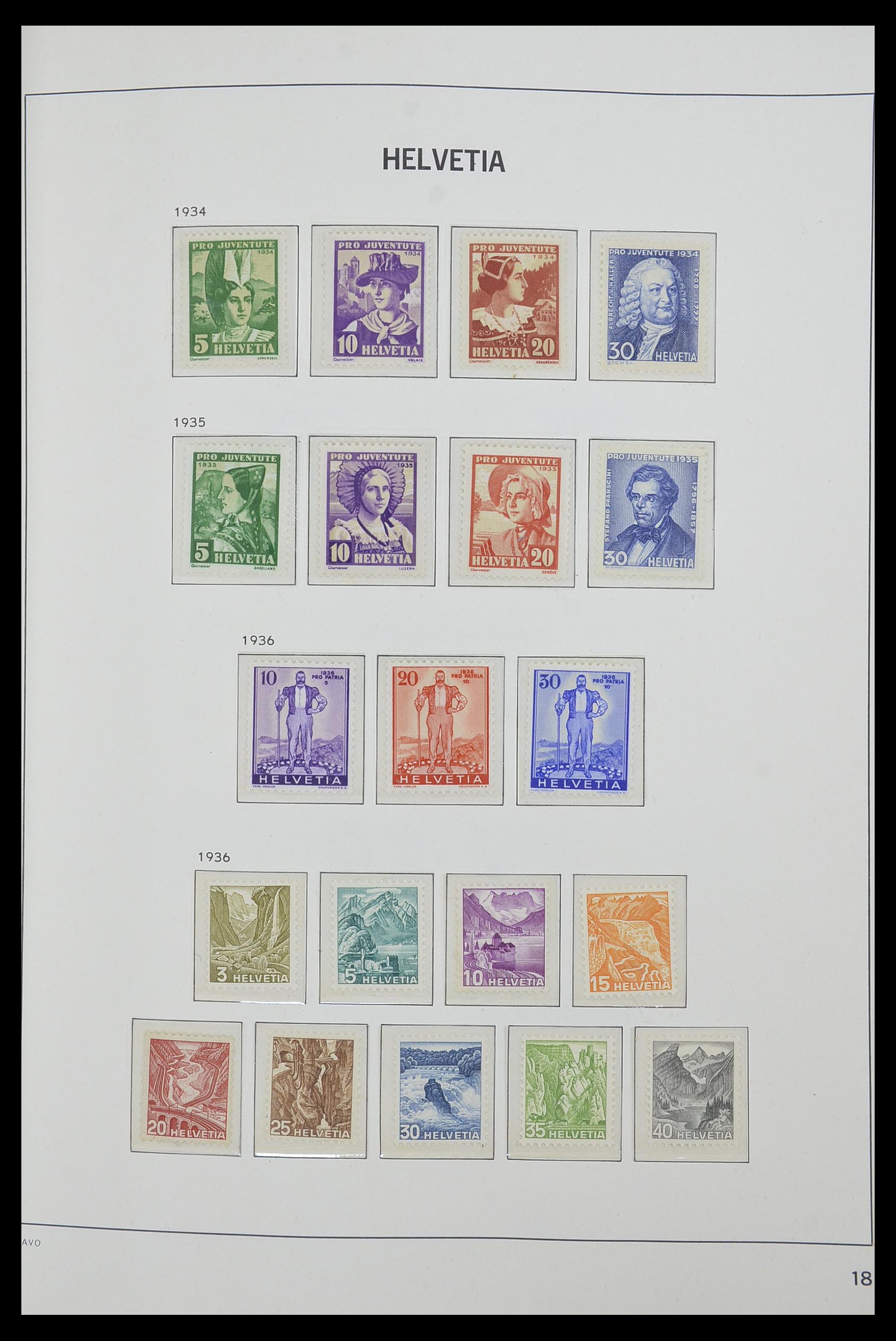 33556 018 - Postzegelverzameling 33556 Zwitserland 1862-2000.