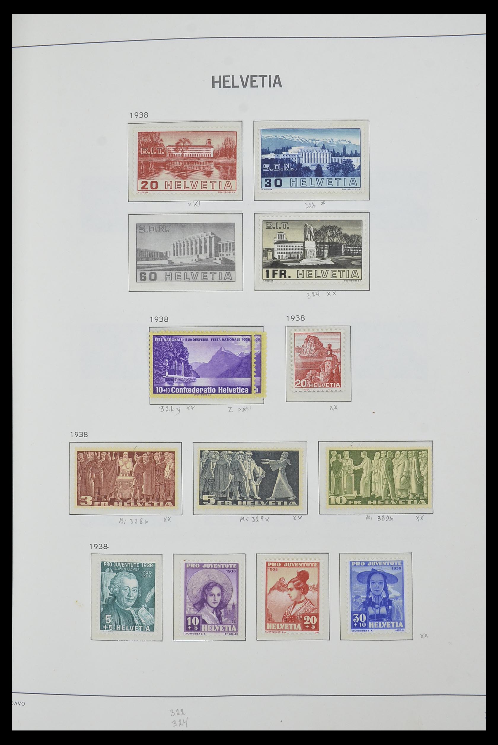 33556 020 - Postzegelverzameling 33556 Zwitserland 1862-2000.