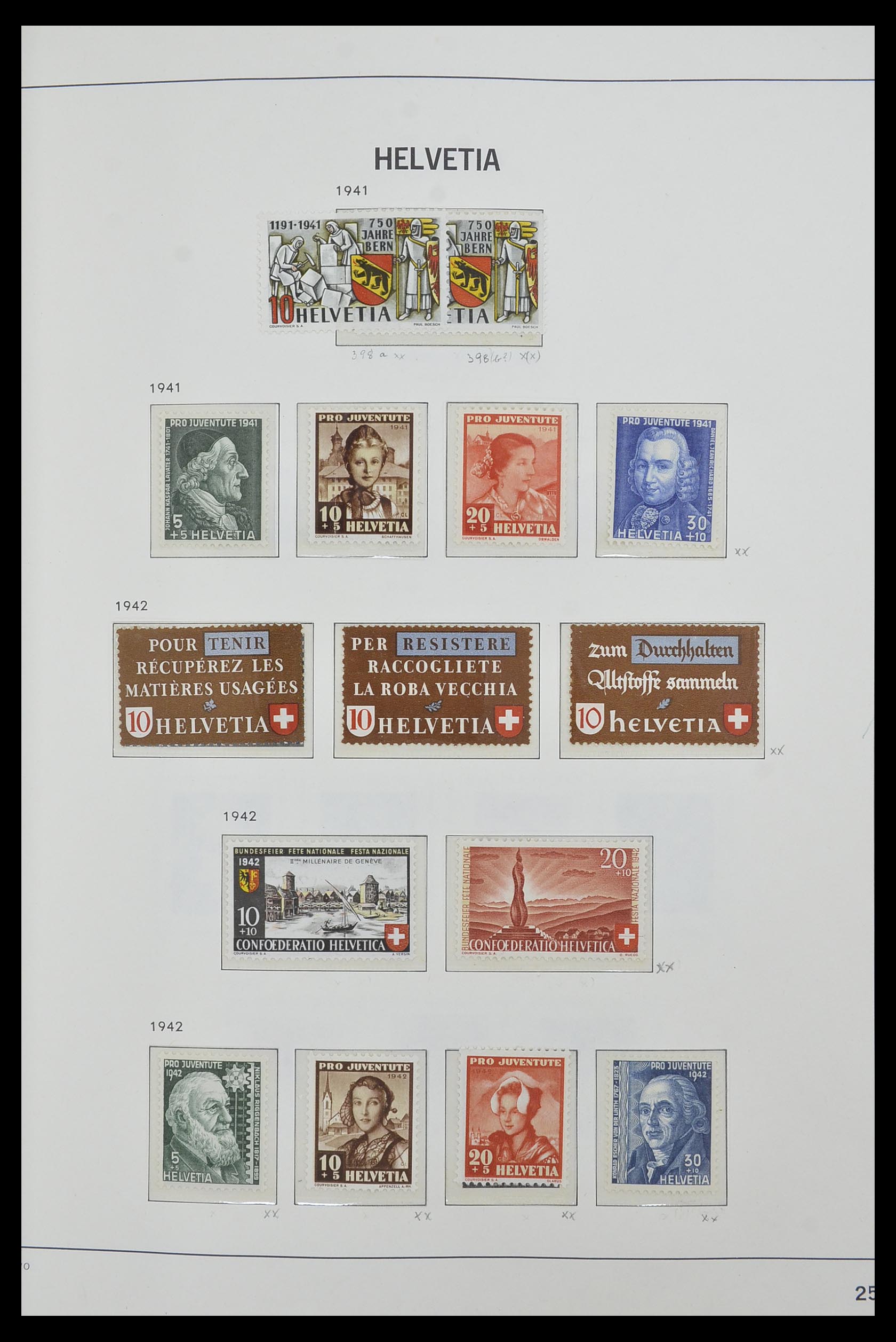 33556 025 - Postzegelverzameling 33556 Zwitserland 1862-2000.