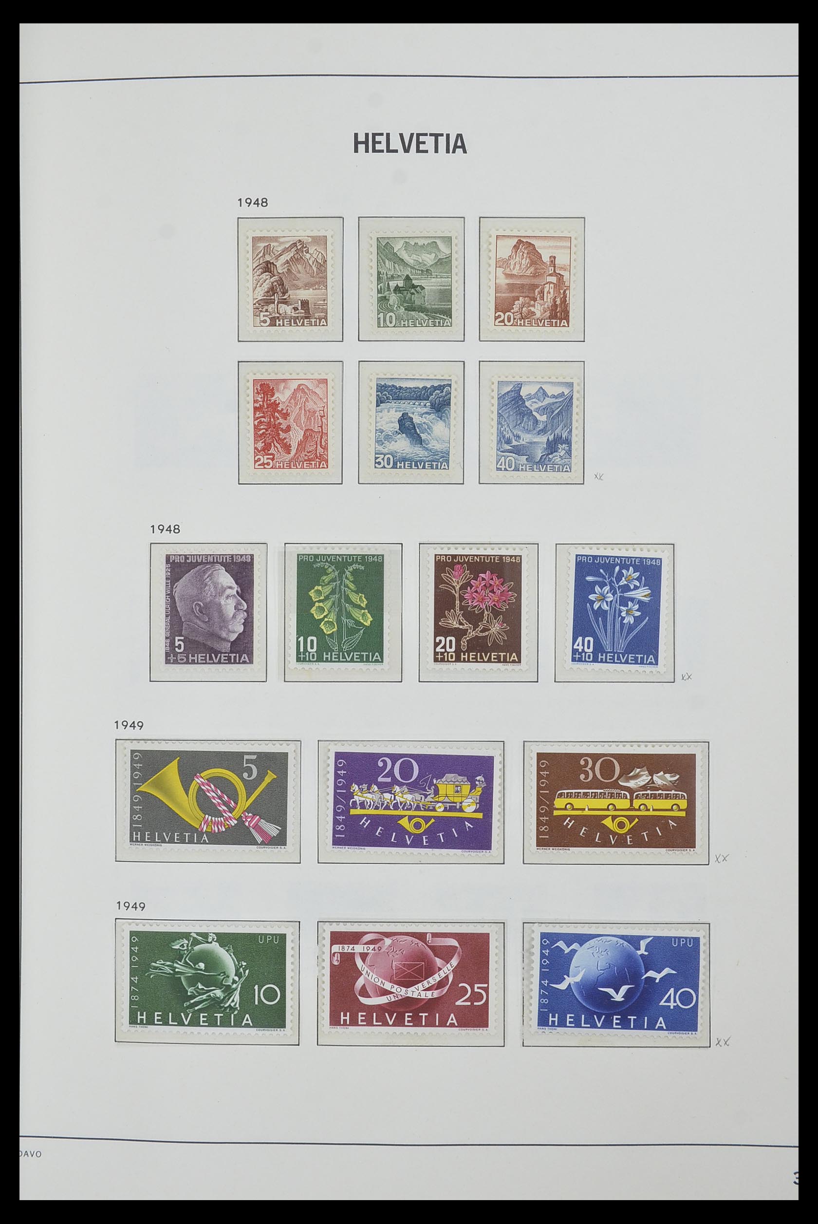 33556 033 - Postzegelverzameling 33556 Zwitserland 1862-2000.