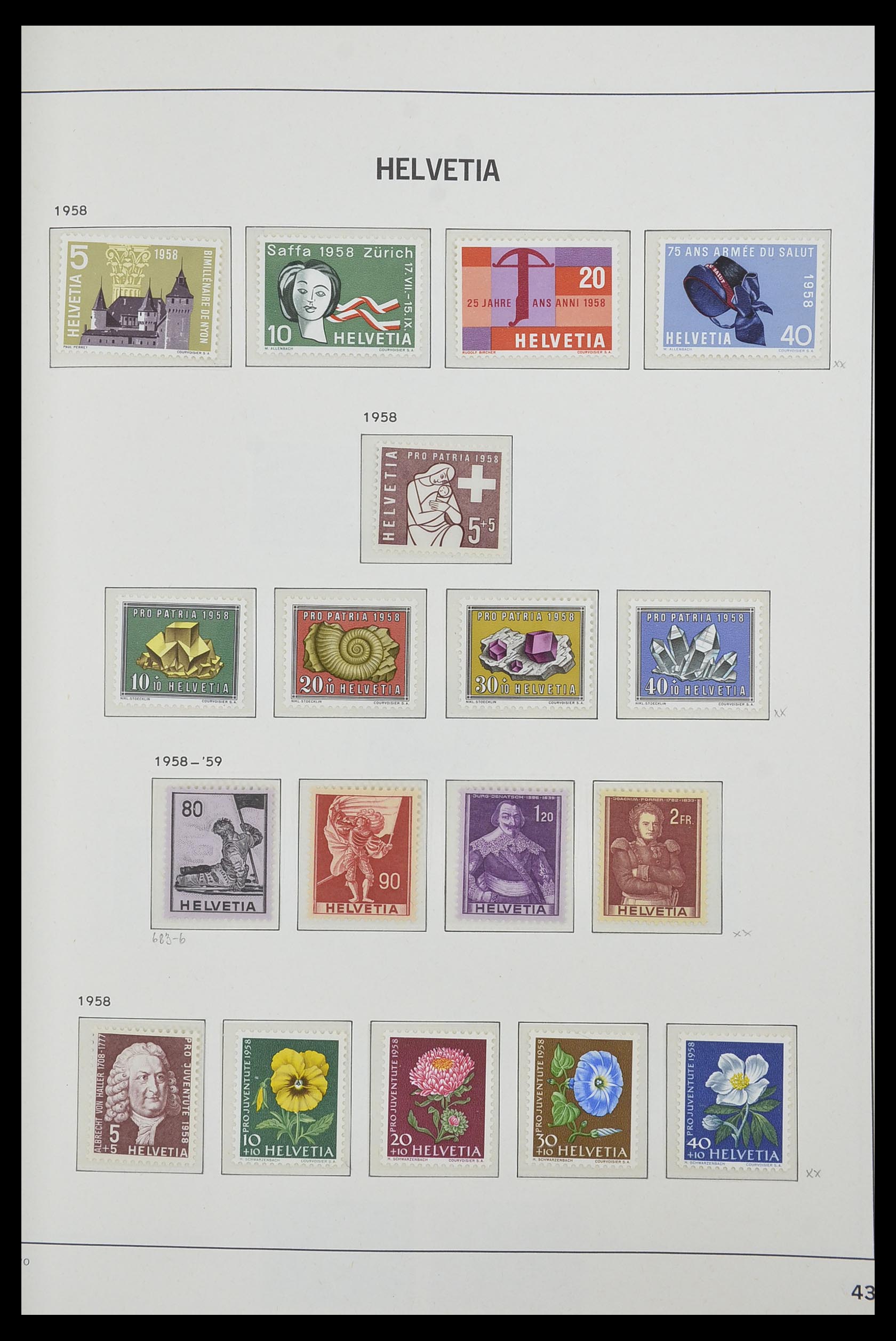 33556 043 - Postzegelverzameling 33556 Zwitserland 1862-2000.