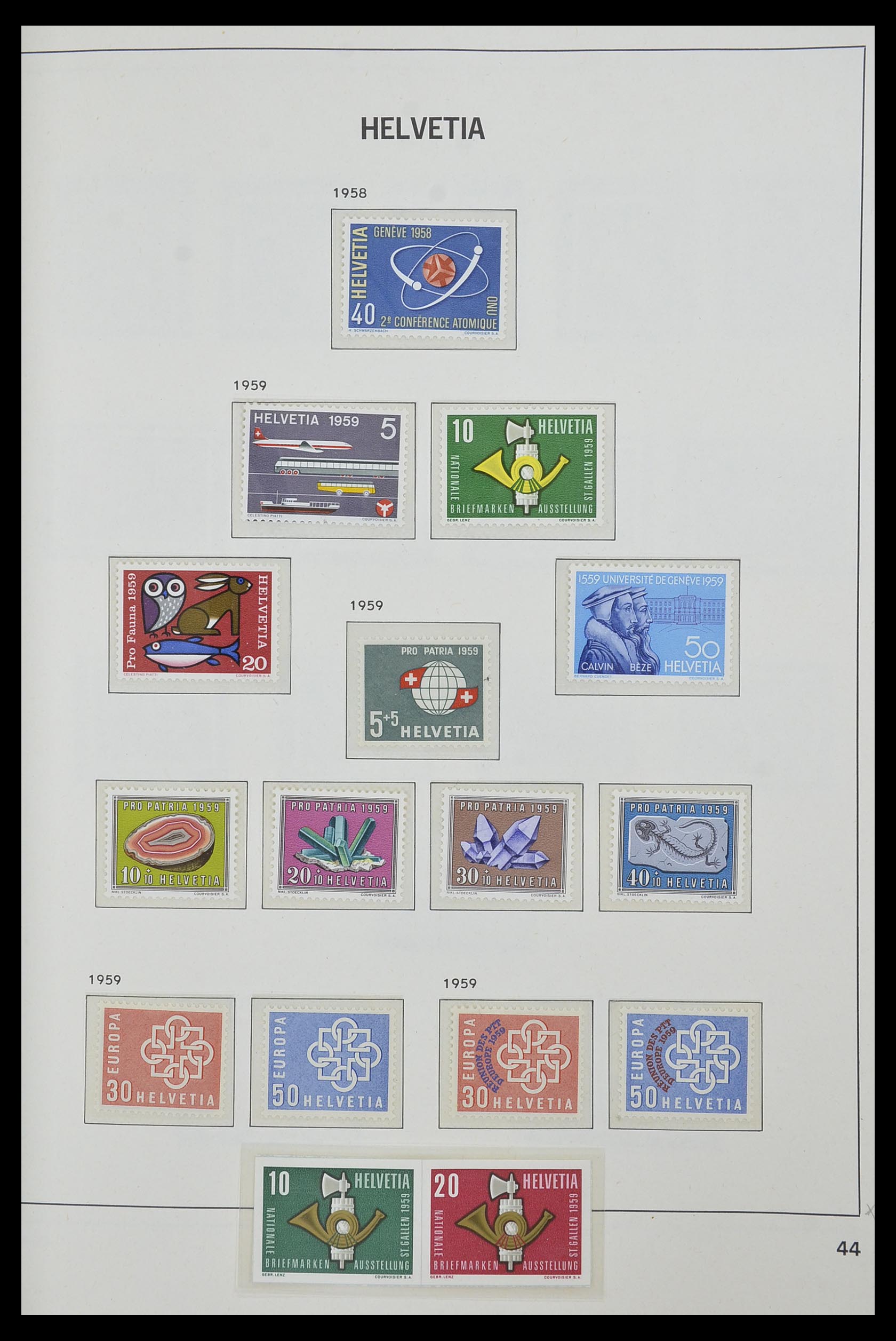 33556 044 - Postzegelverzameling 33556 Zwitserland 1862-2000.