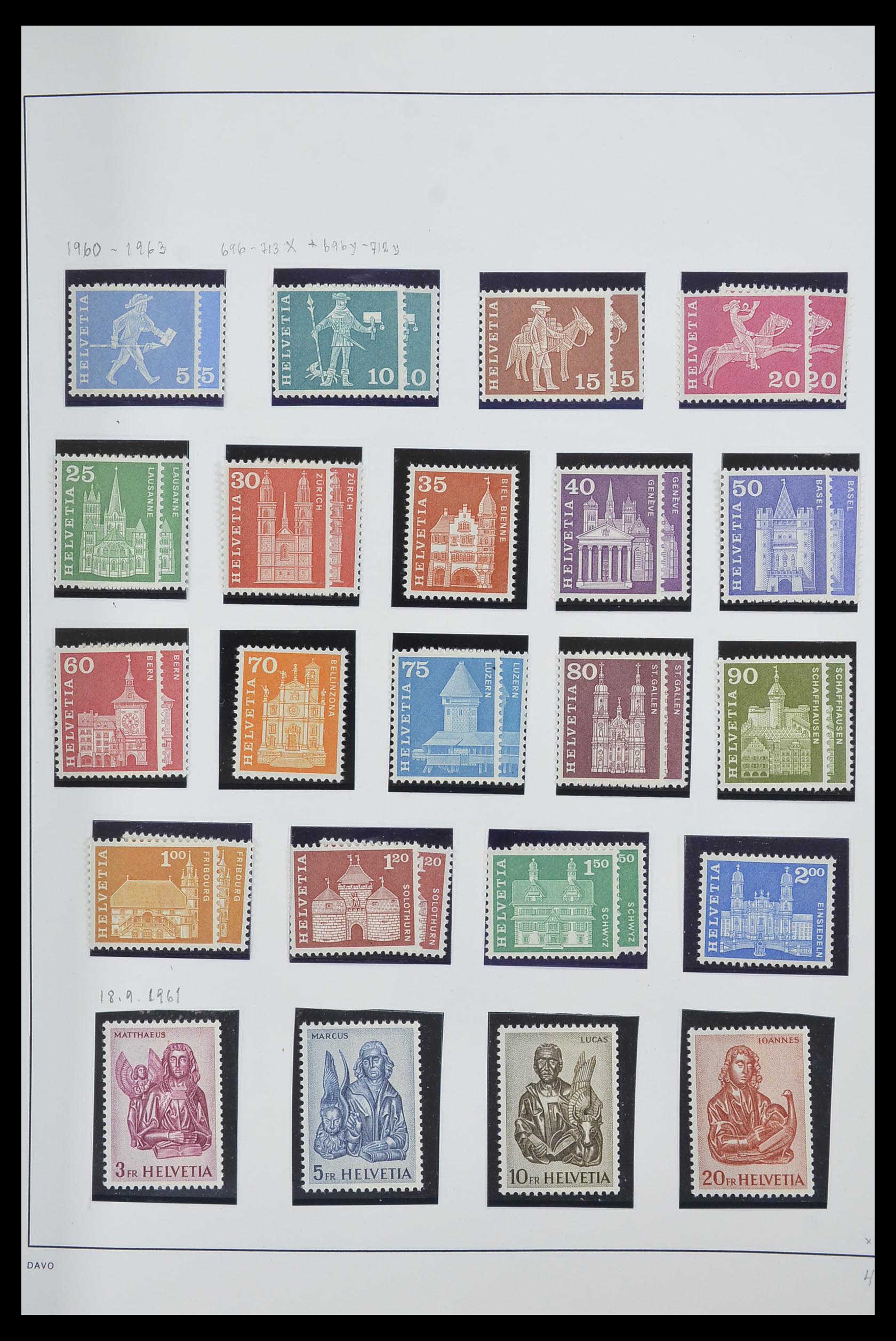 33556 046 - Postzegelverzameling 33556 Zwitserland 1862-2000.