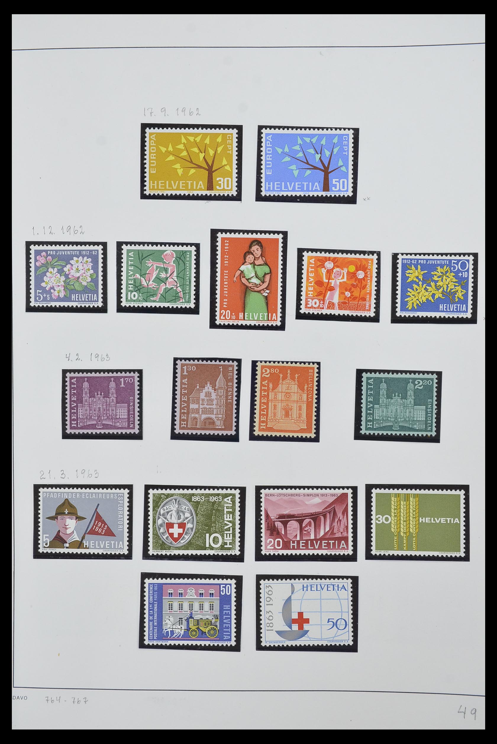 33556 049 - Postzegelverzameling 33556 Zwitserland 1862-2000.