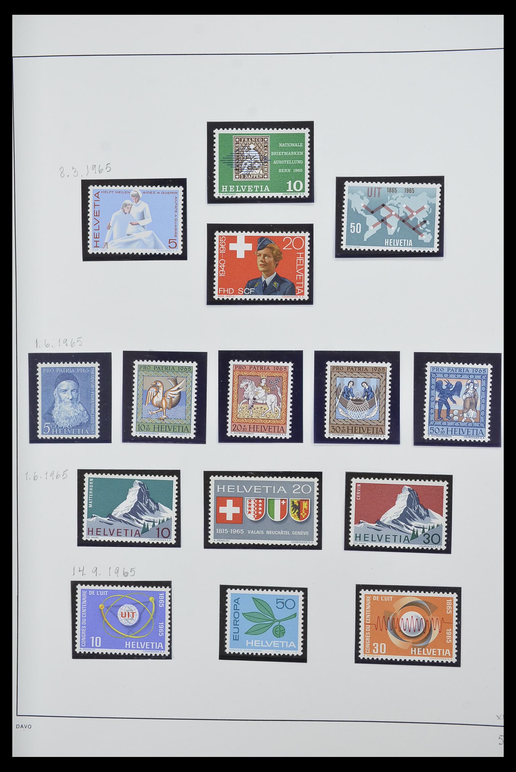 33556 052 - Postzegelverzameling 33556 Zwitserland 1862-2000.