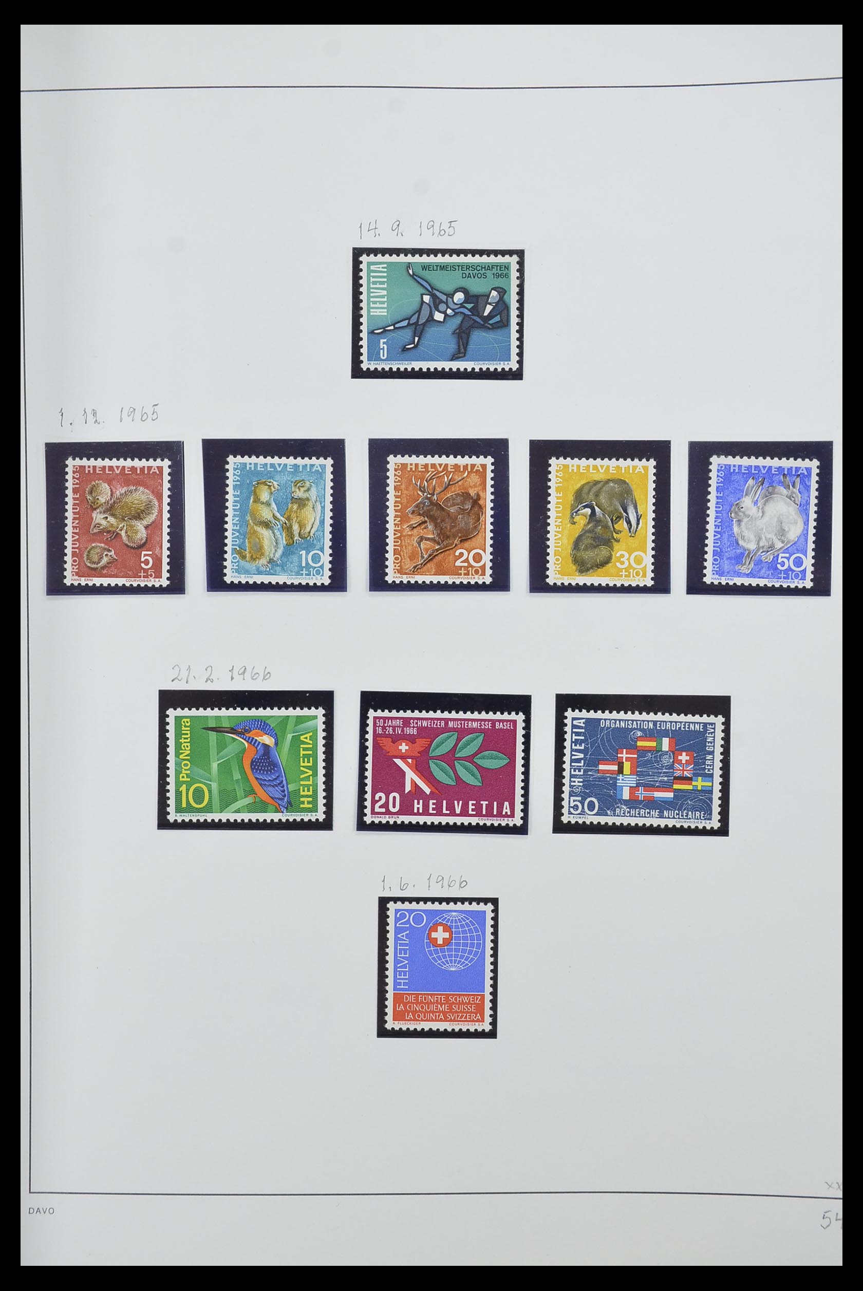 33556 054 - Postzegelverzameling 33556 Zwitserland 1862-2000.