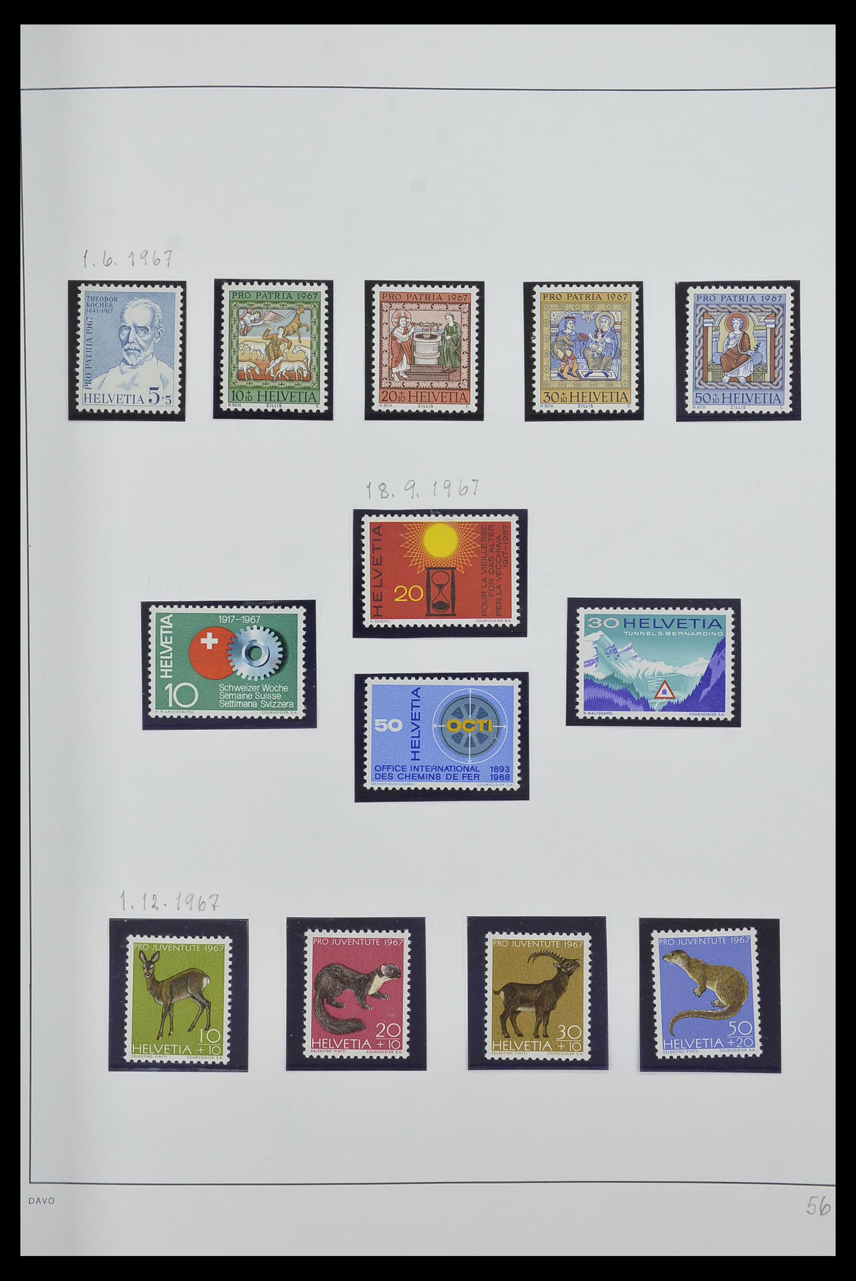 33556 056 - Postzegelverzameling 33556 Zwitserland 1862-2000.