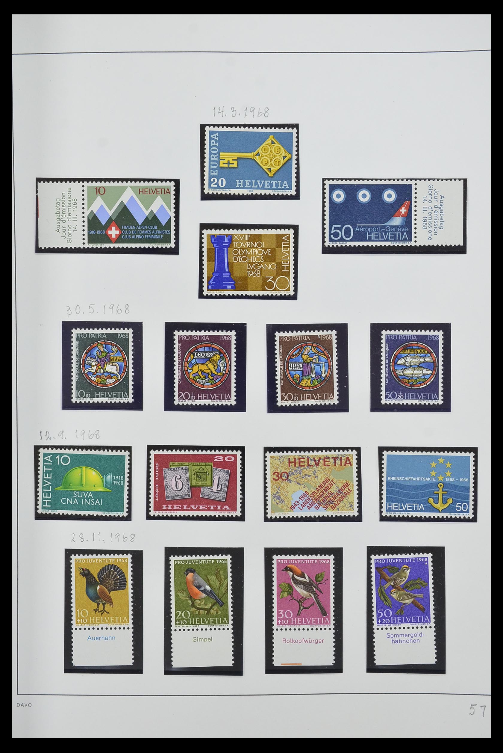 33556 057 - Postzegelverzameling 33556 Zwitserland 1862-2000.