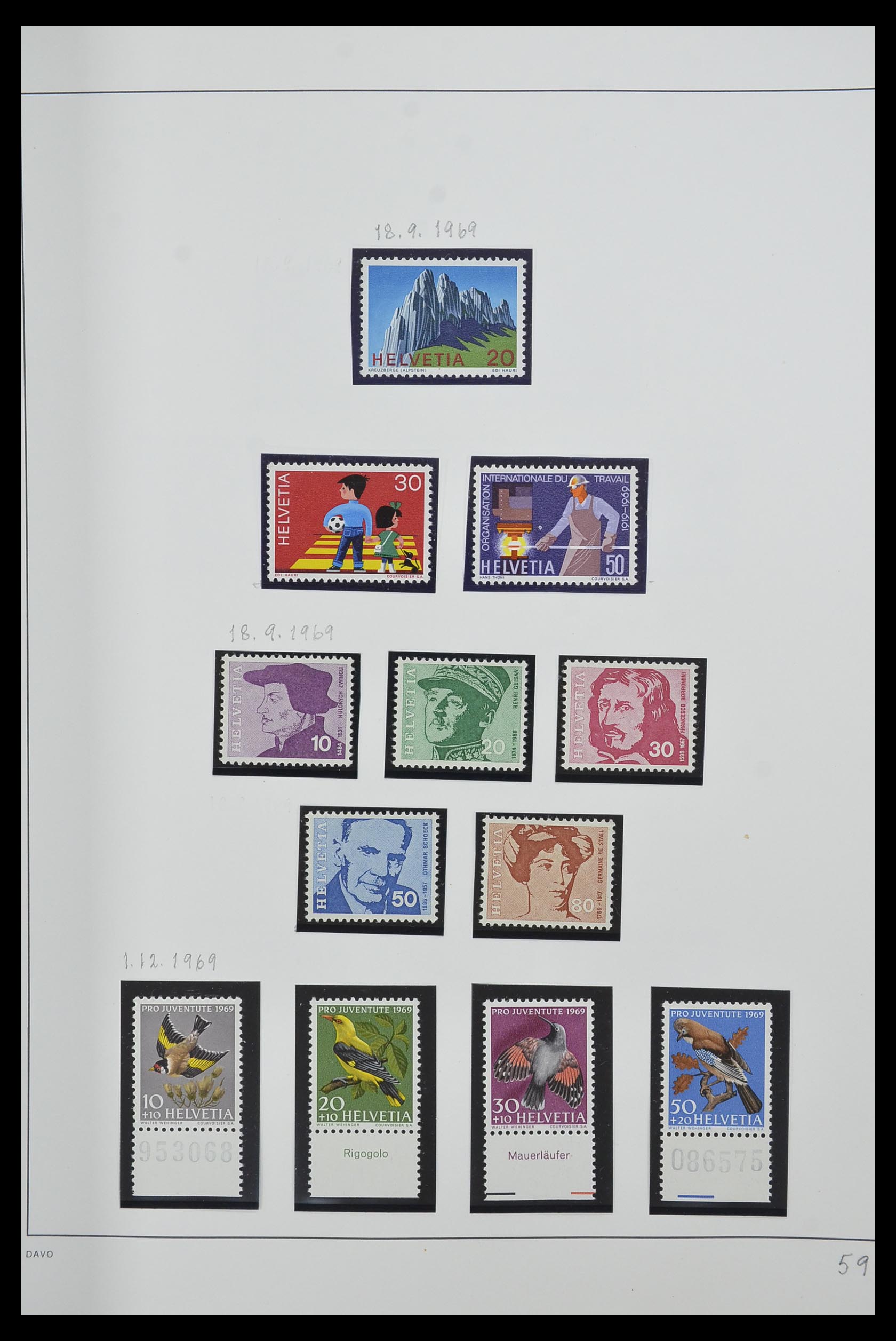 33556 059 - Postzegelverzameling 33556 Zwitserland 1862-2000.