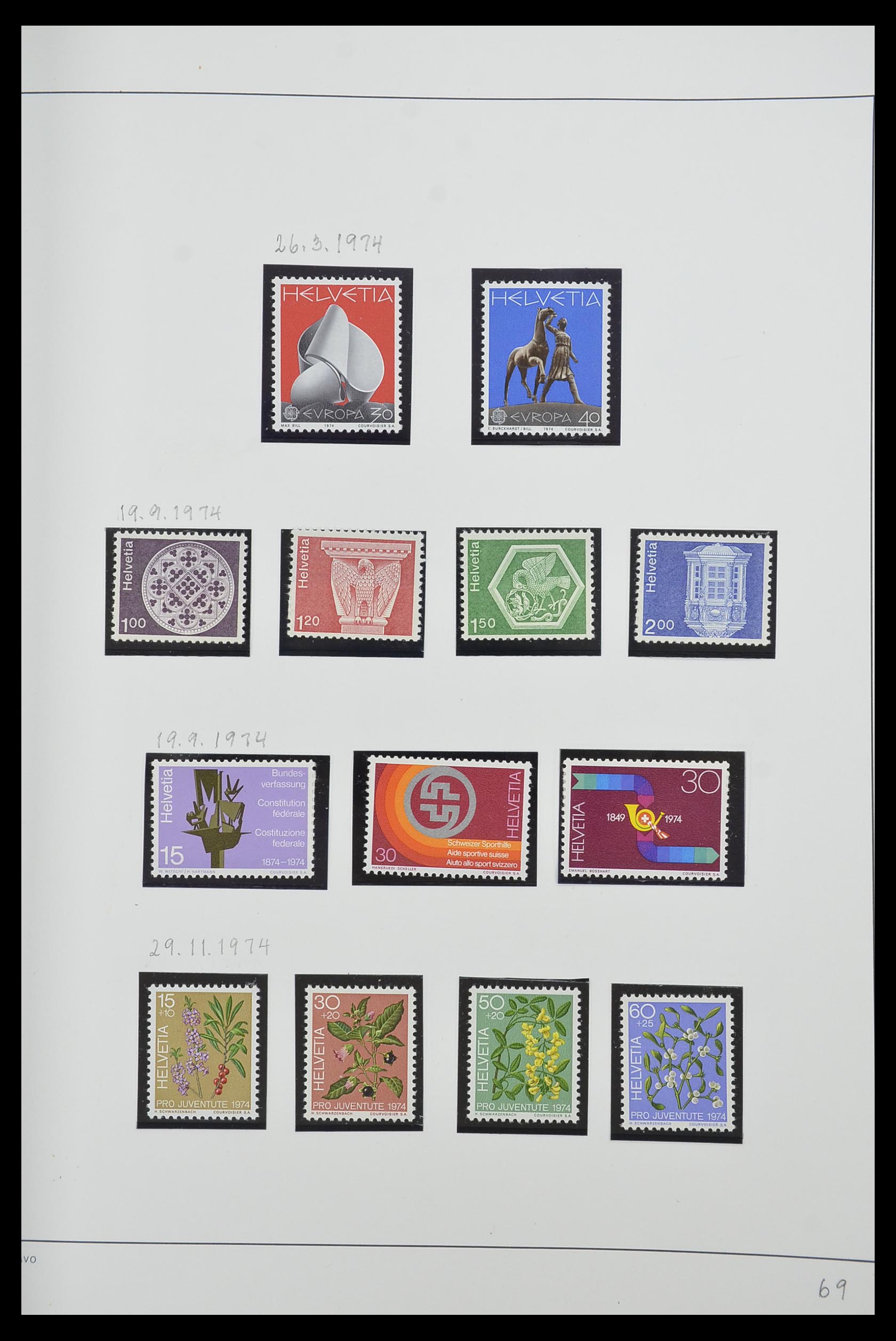 33556 069 - Stamp collection 33556 Switzerland 1862-2000.