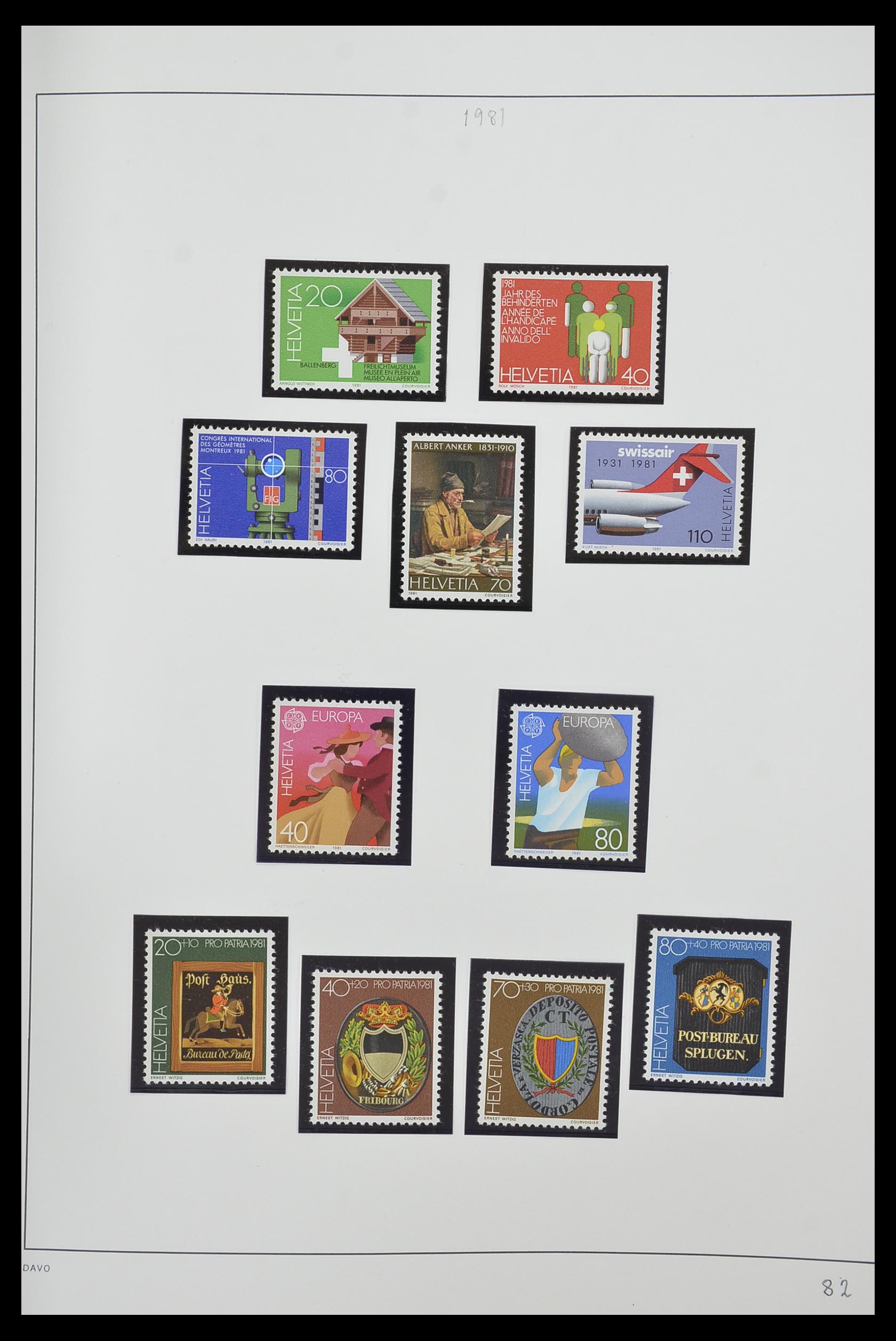 33556 083 - Stamp collection 33556 Switzerland 1862-2000.