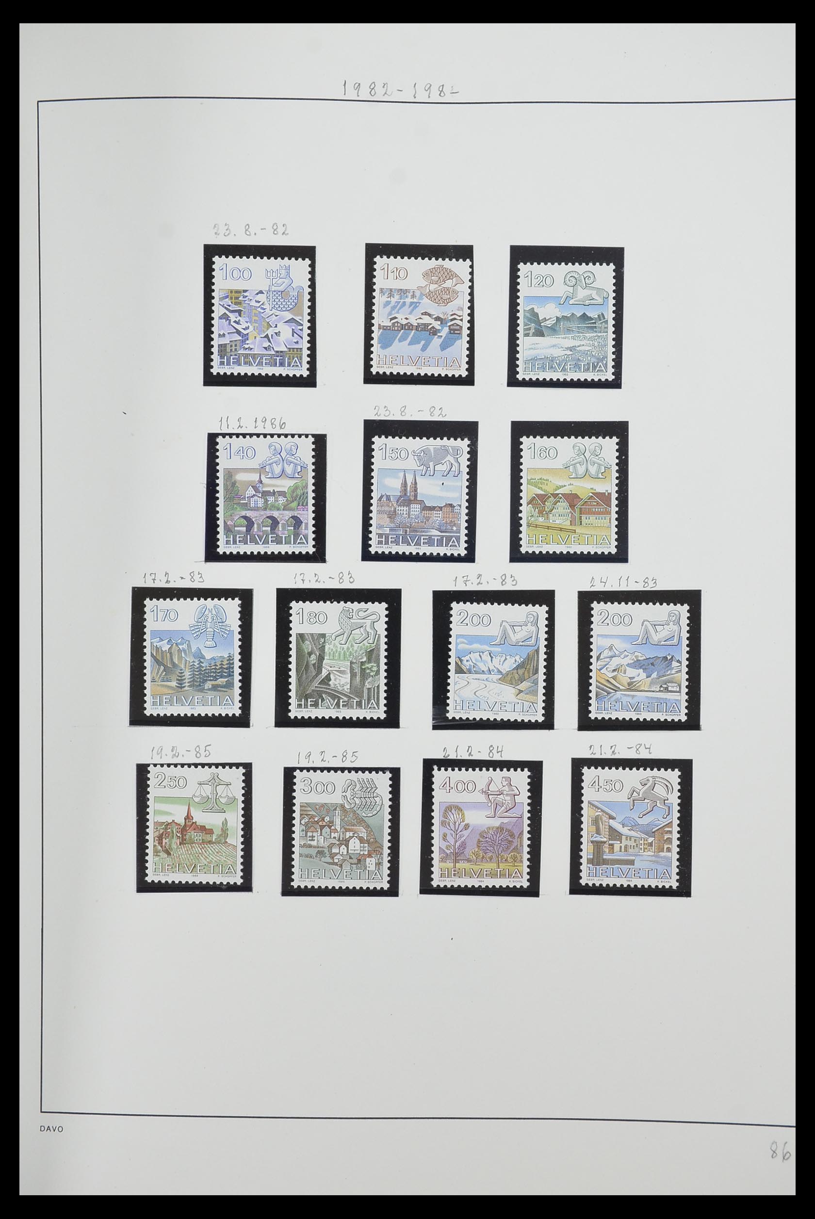 33556 088 - Stamp collection 33556 Switzerland 1862-2000.