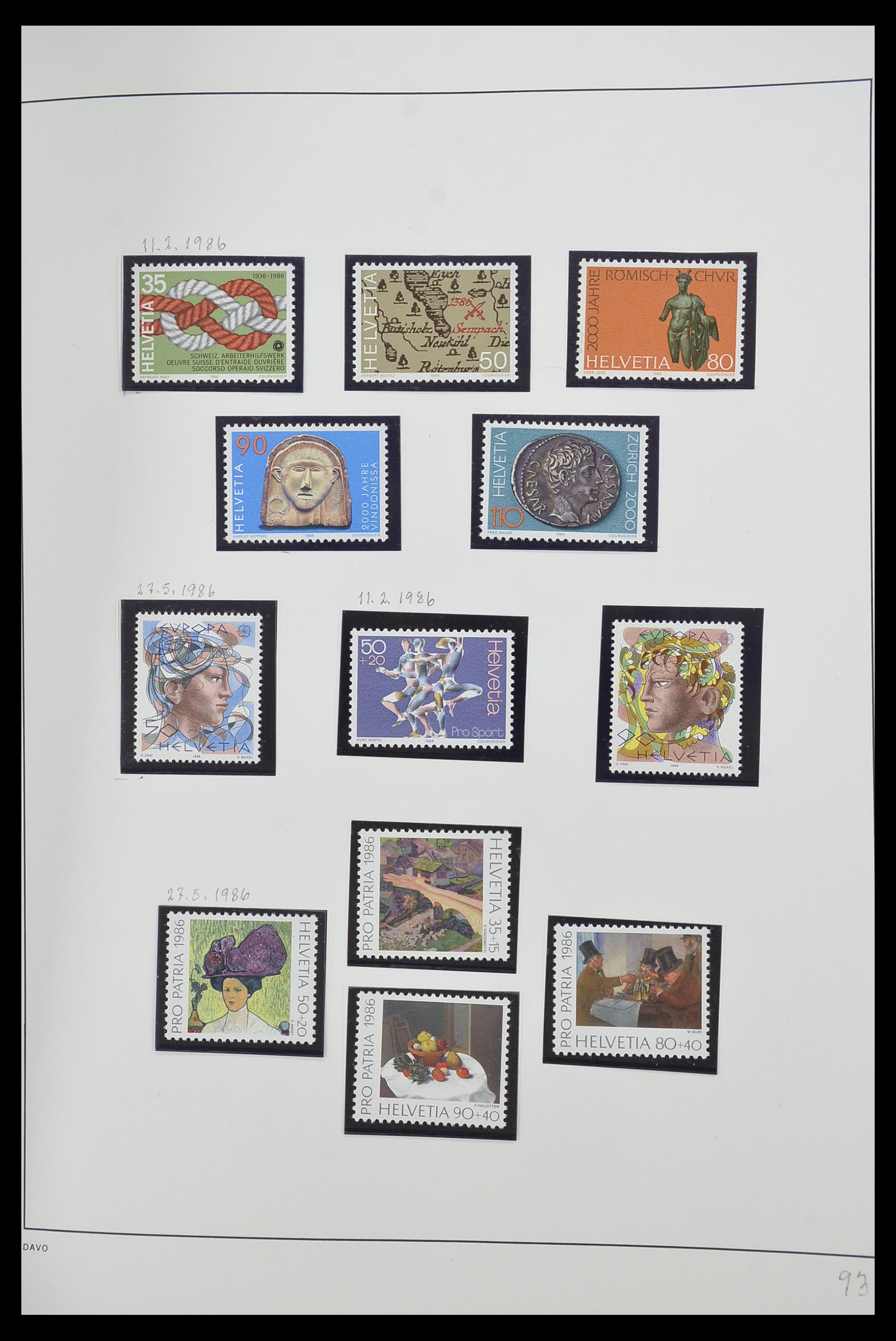 33556 095 - Stamp collection 33556 Switzerland 1862-2000.